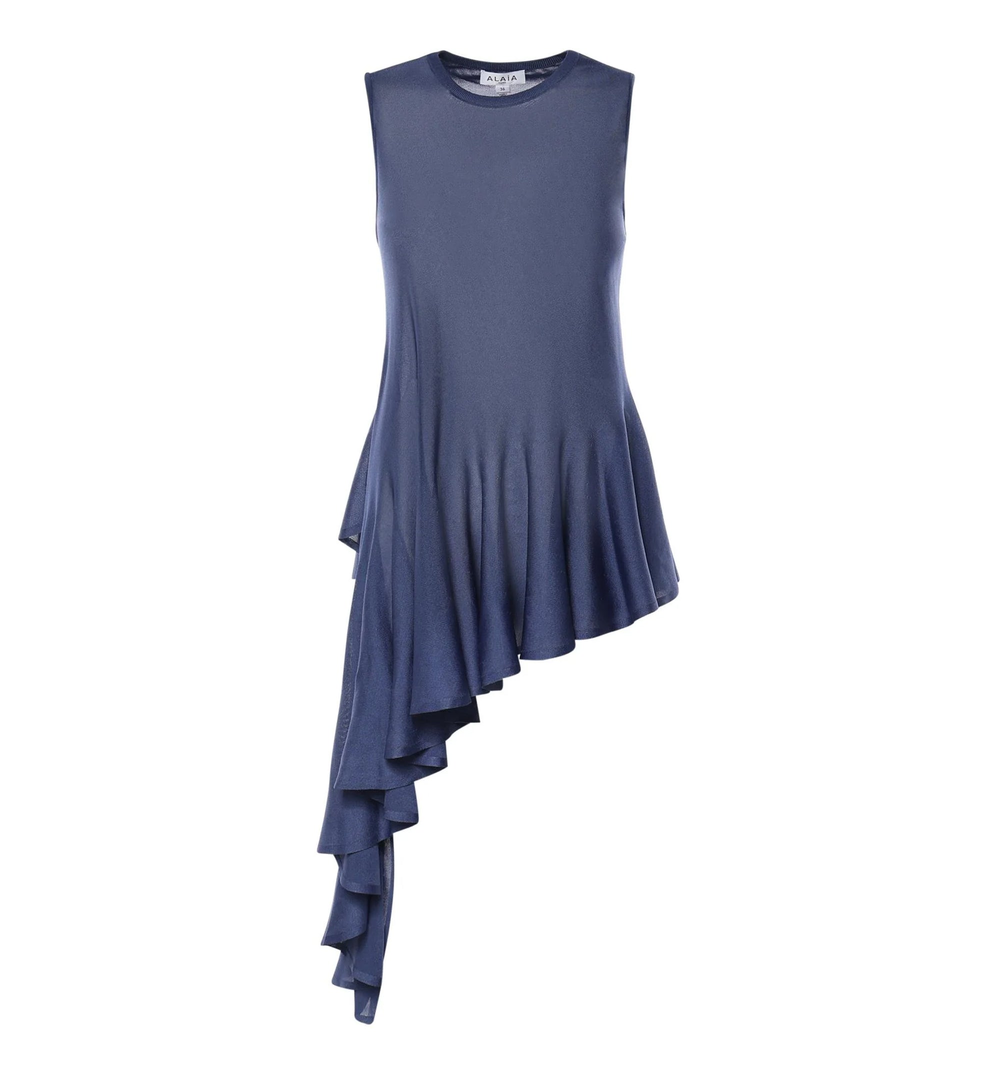 Denim Asymmetric Top