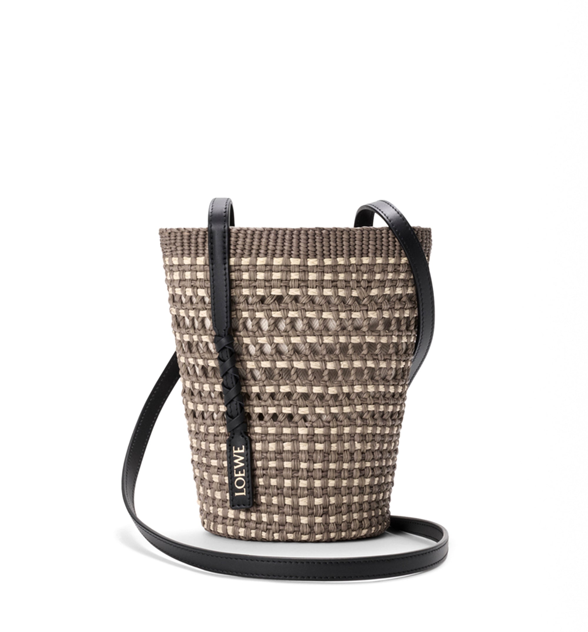 Braid Pocket In Iraca Palm And Calfskin
