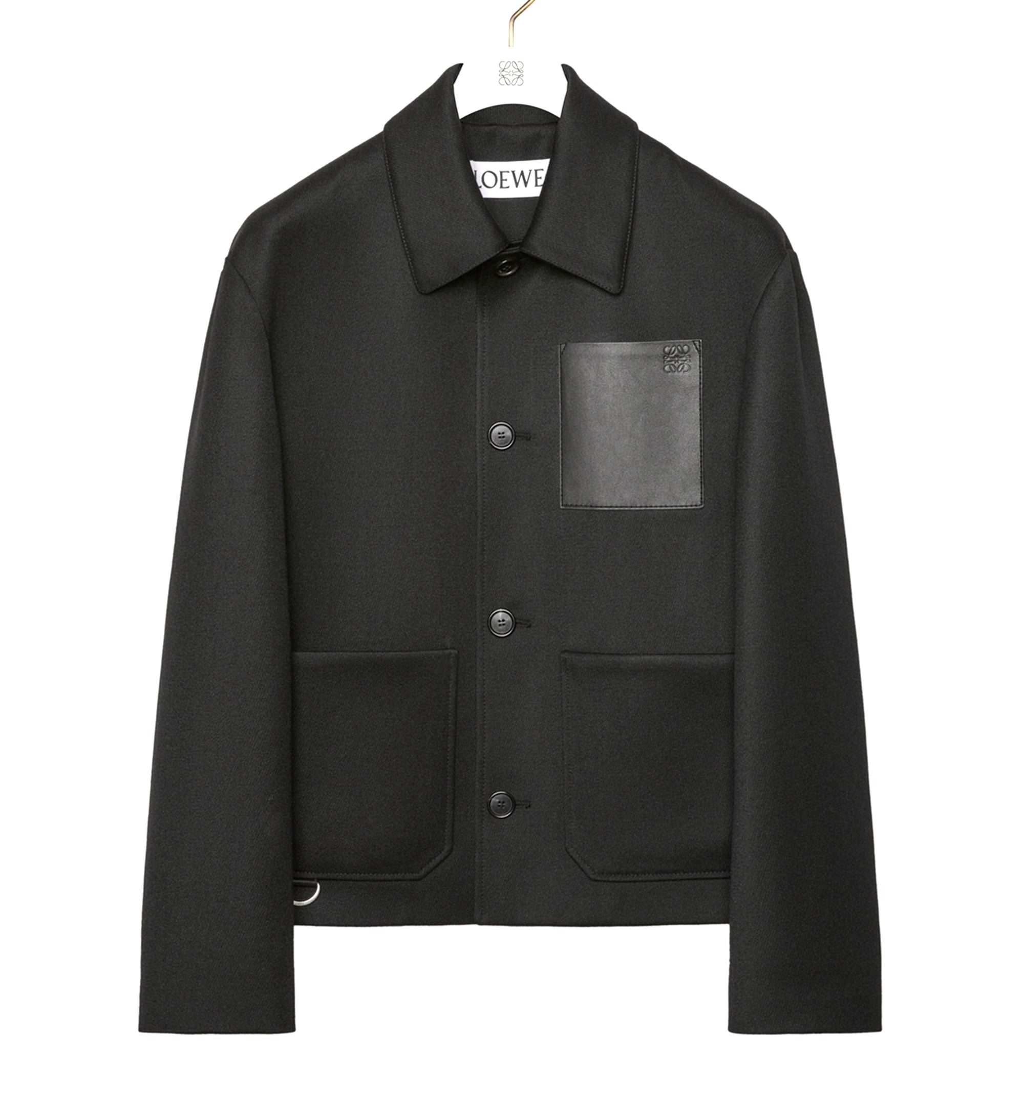 Workwear jacket in wool and cashmere