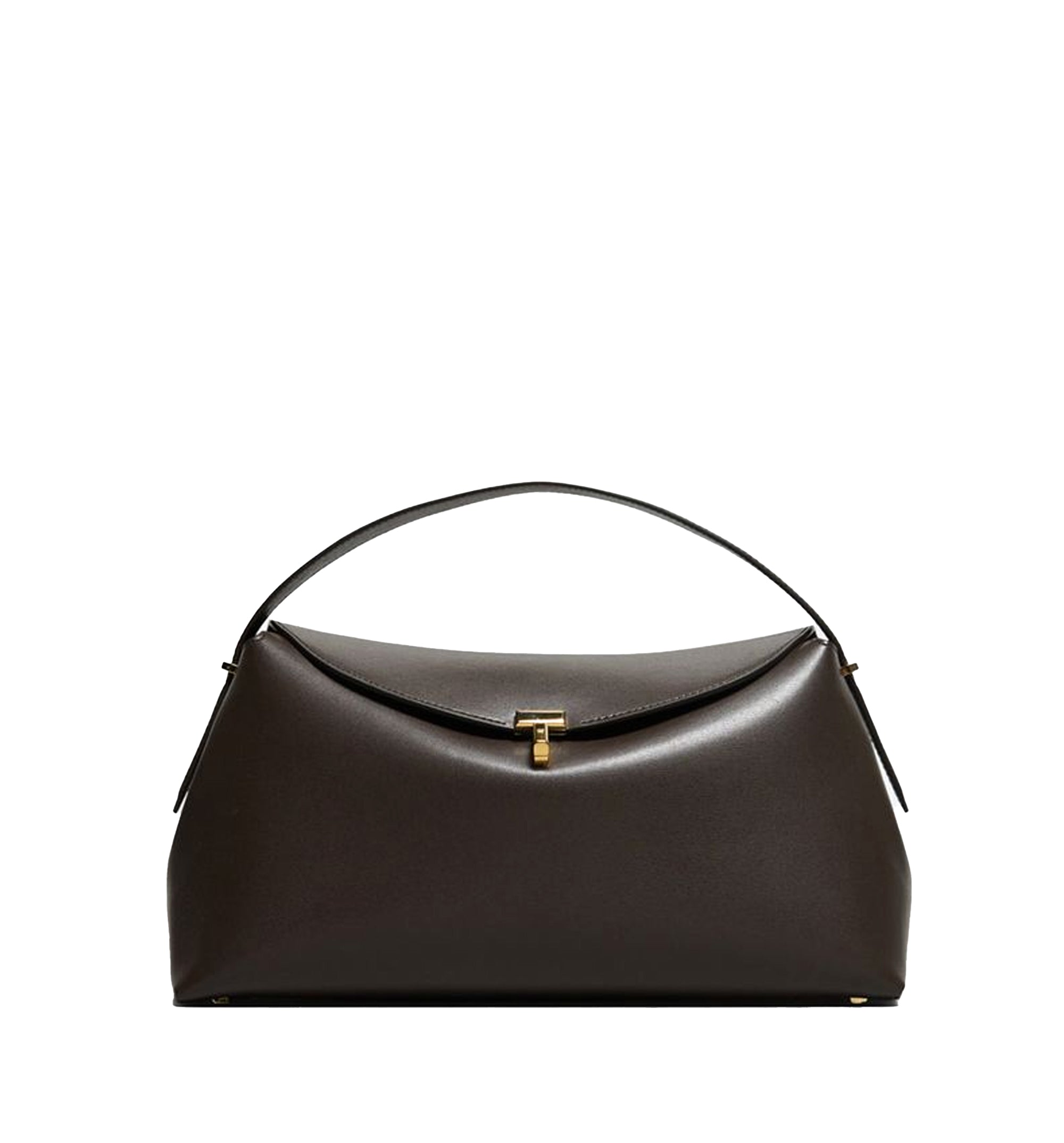 T-Lock Leather Clutch