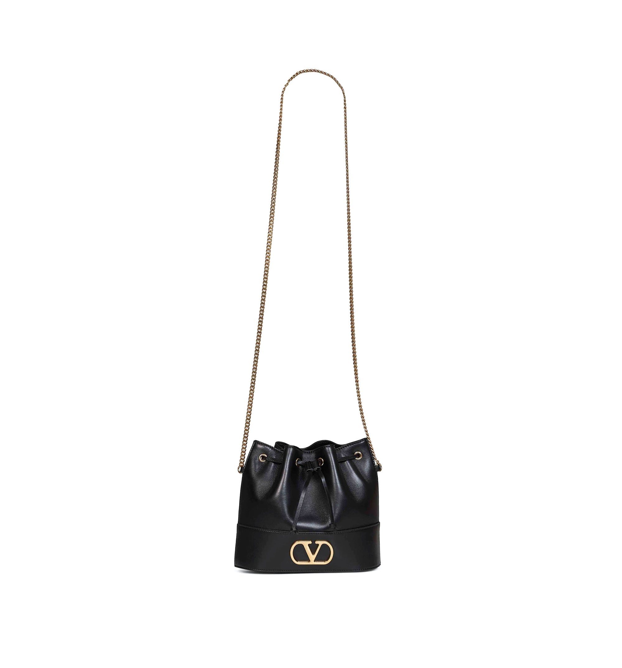 Mini VLogo Signature Bucket Bag In Nappa Leather
