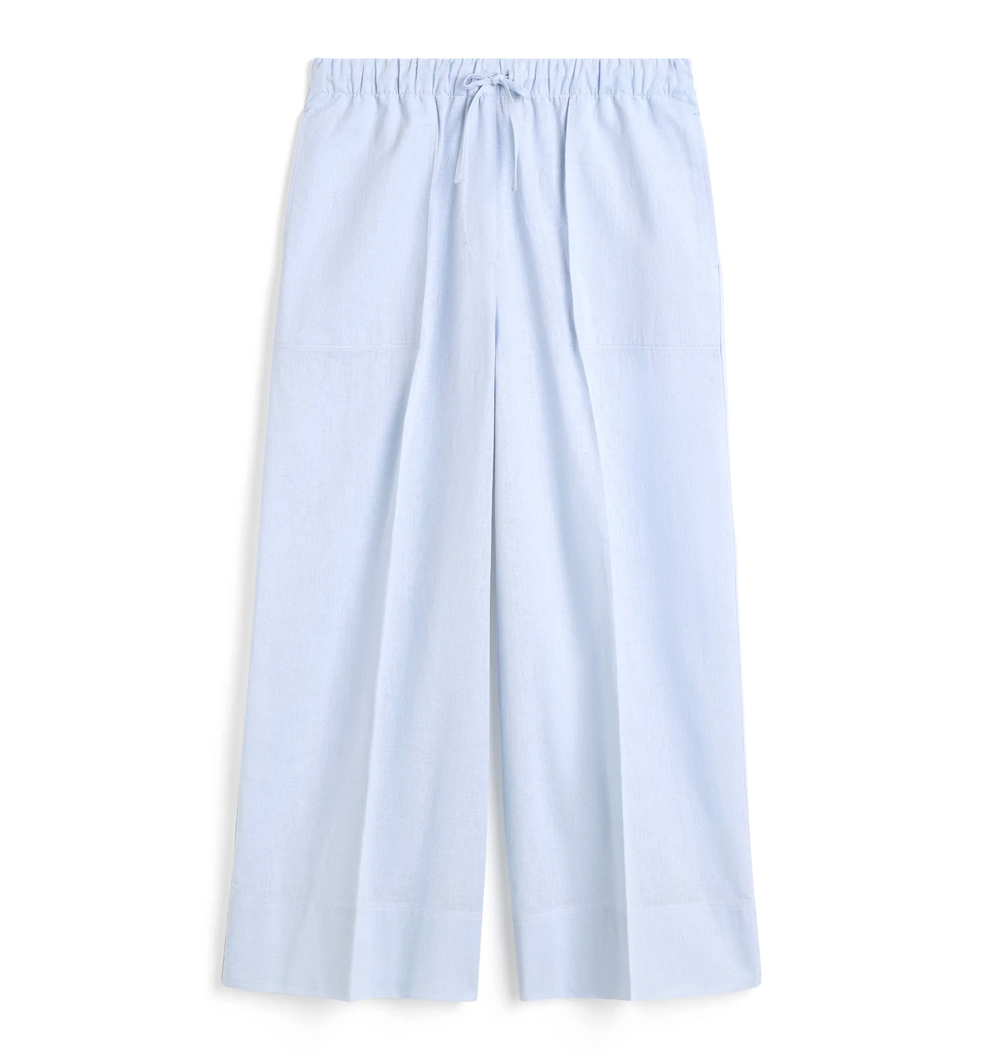 Cotton Linen Wide-Leg Trousers