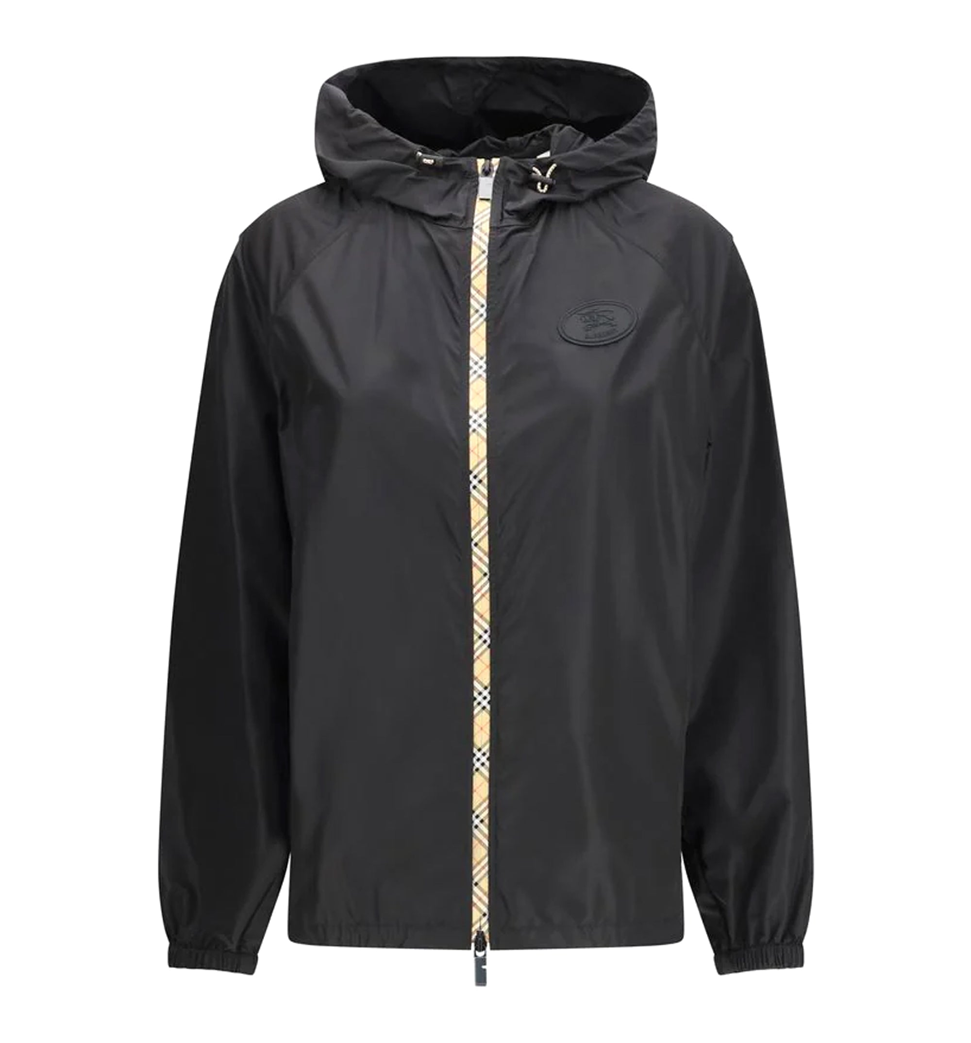 Check Hooded Nylon Jacket