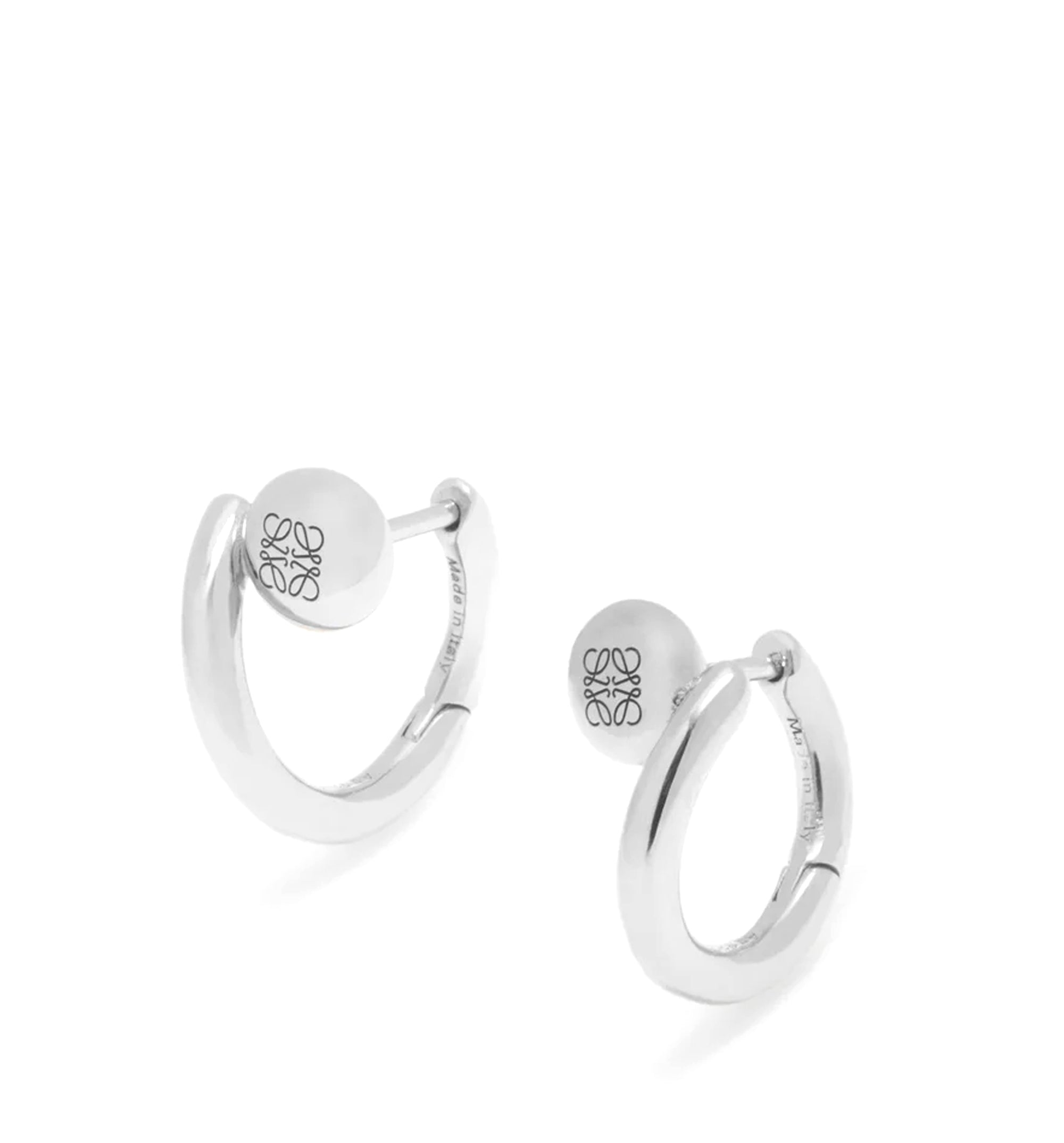 Anagram Pebble Mini Hoop Earrings