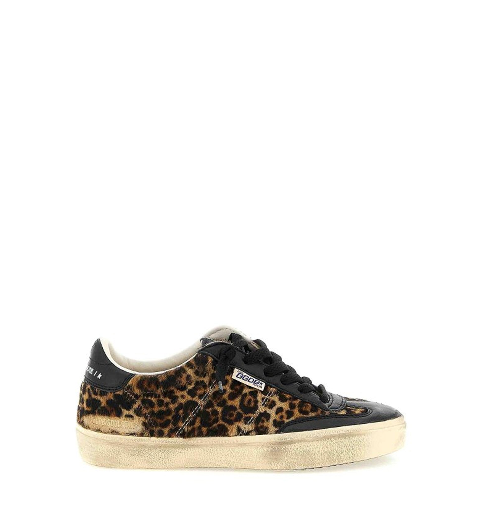 Soul Star In Leopard-Print Pony Skin With Black Nappa Leather