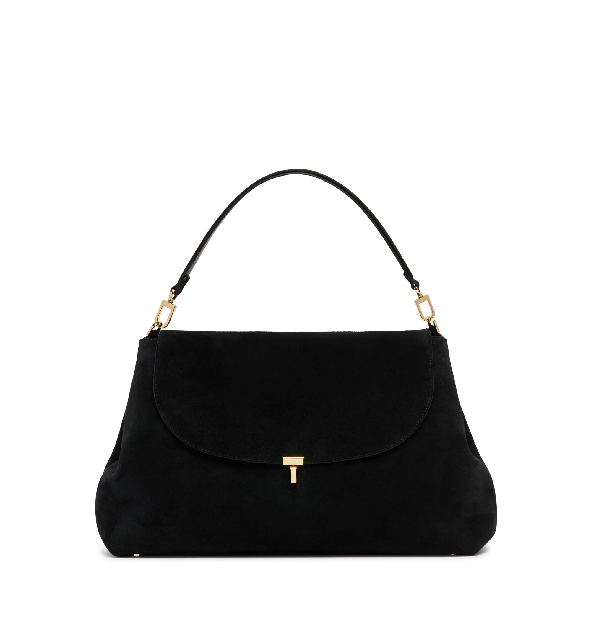 T-Lock Suede Satchel