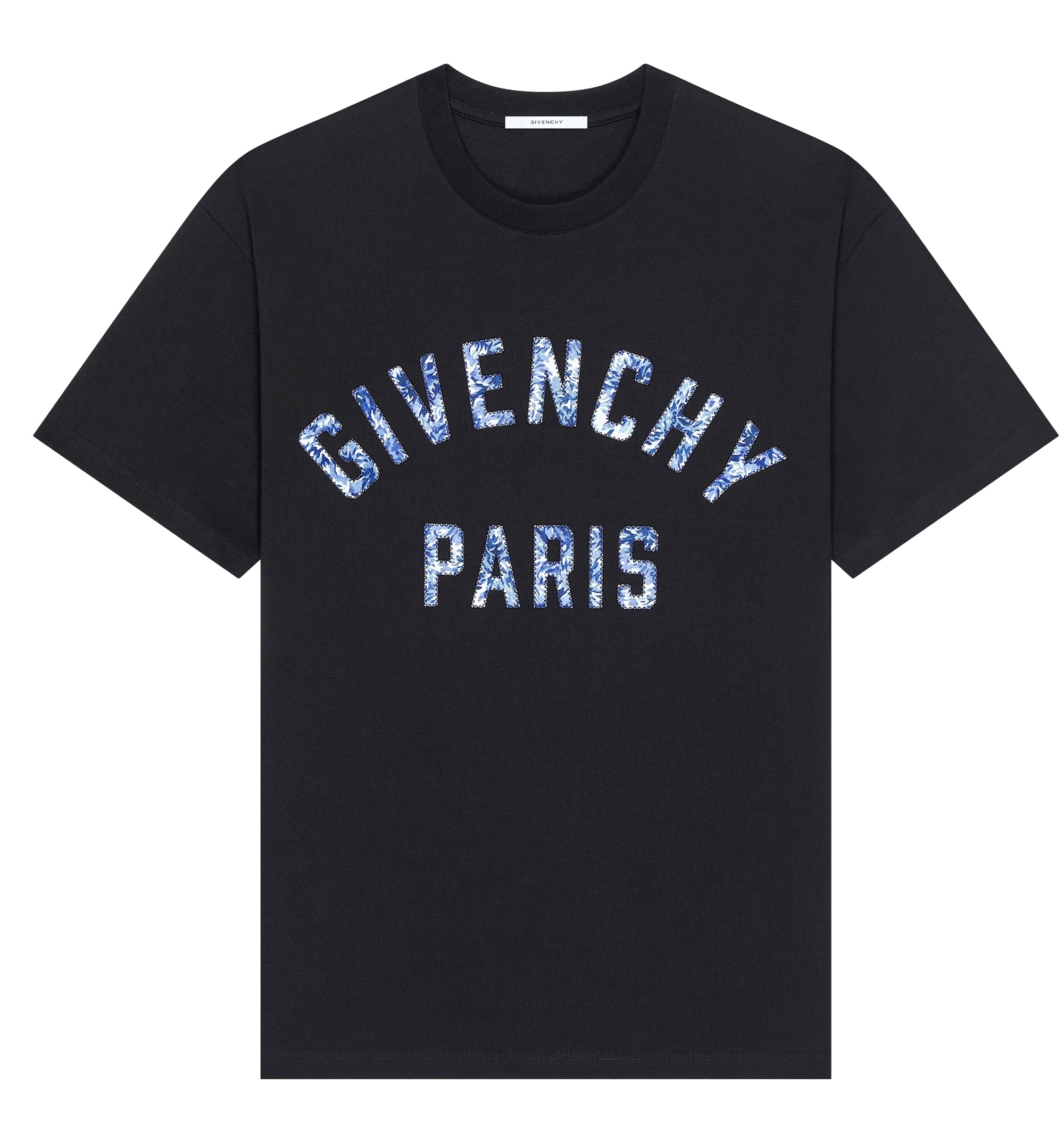 T-Shirt in Cotton Givenchy Paris Pompom Embroidery