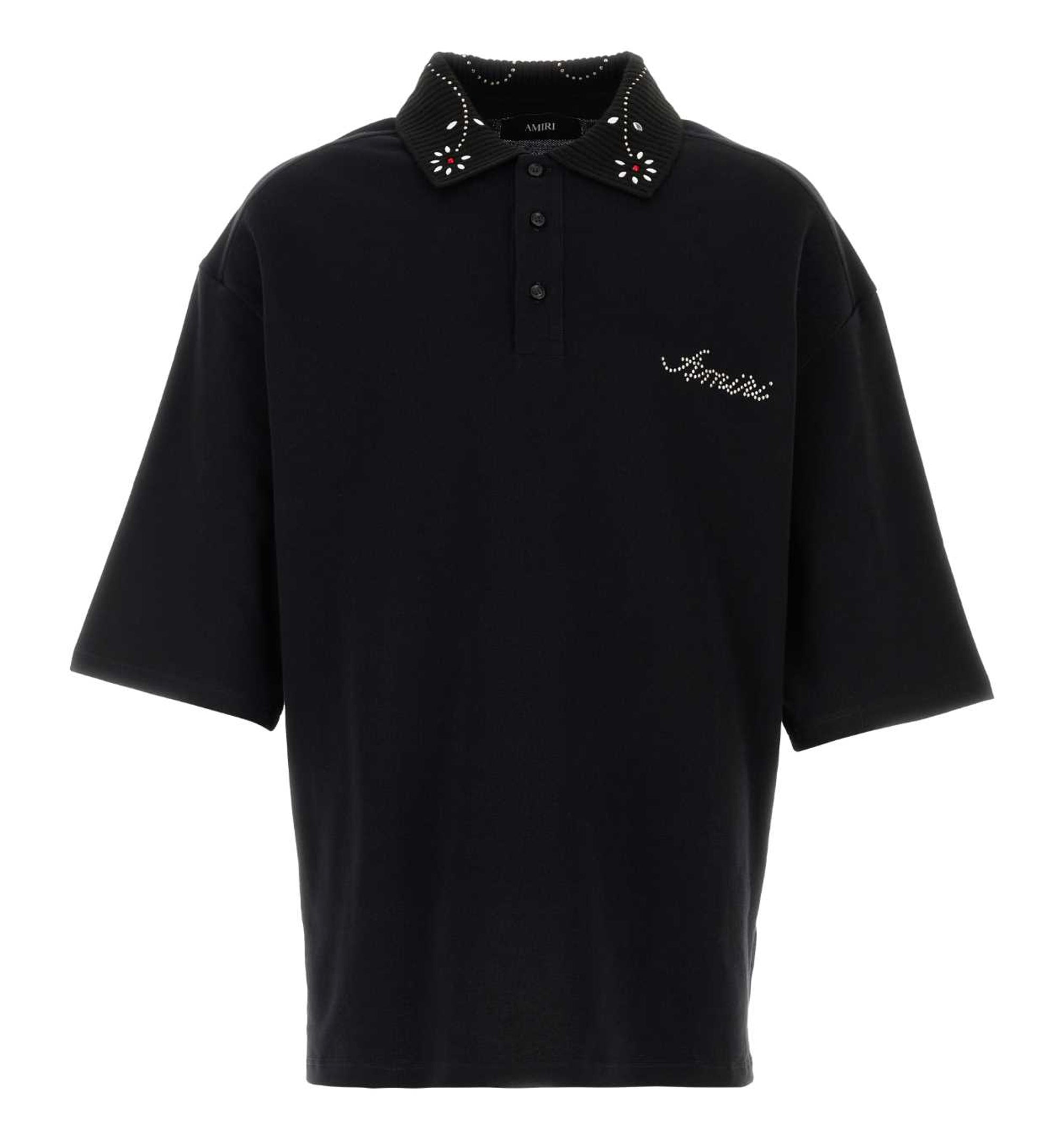 Stud Collar Oversized Polo