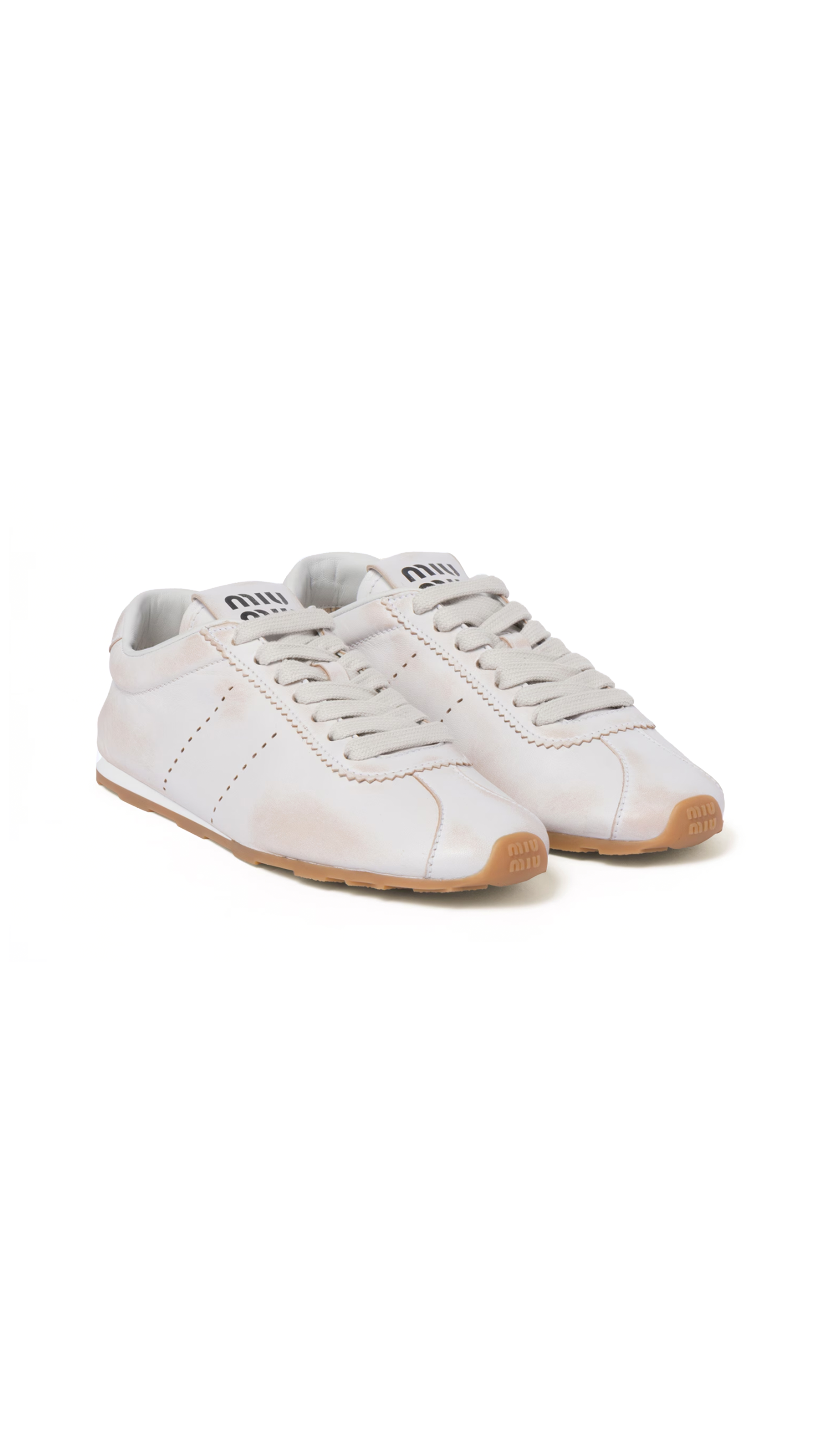 Bleached Nappa Leather Sneakers