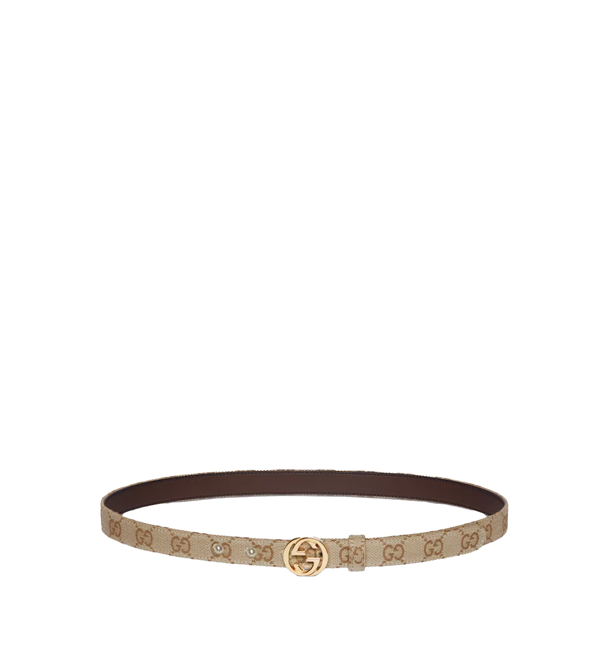 Thin Belt With Interlocking G Buckle