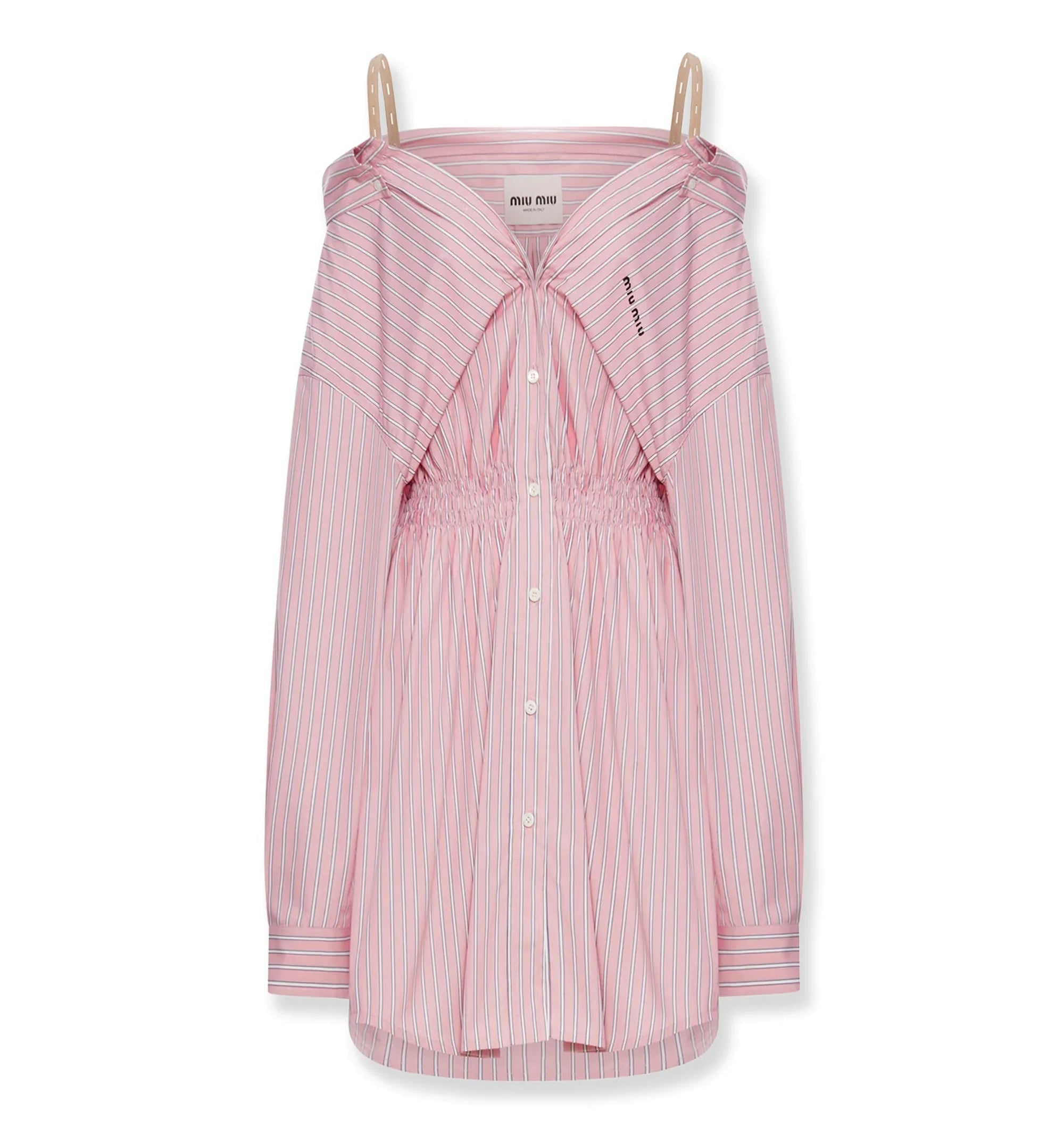 Striped Cotton Poplin Shirt Dress