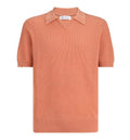Cotton English rib knit polo