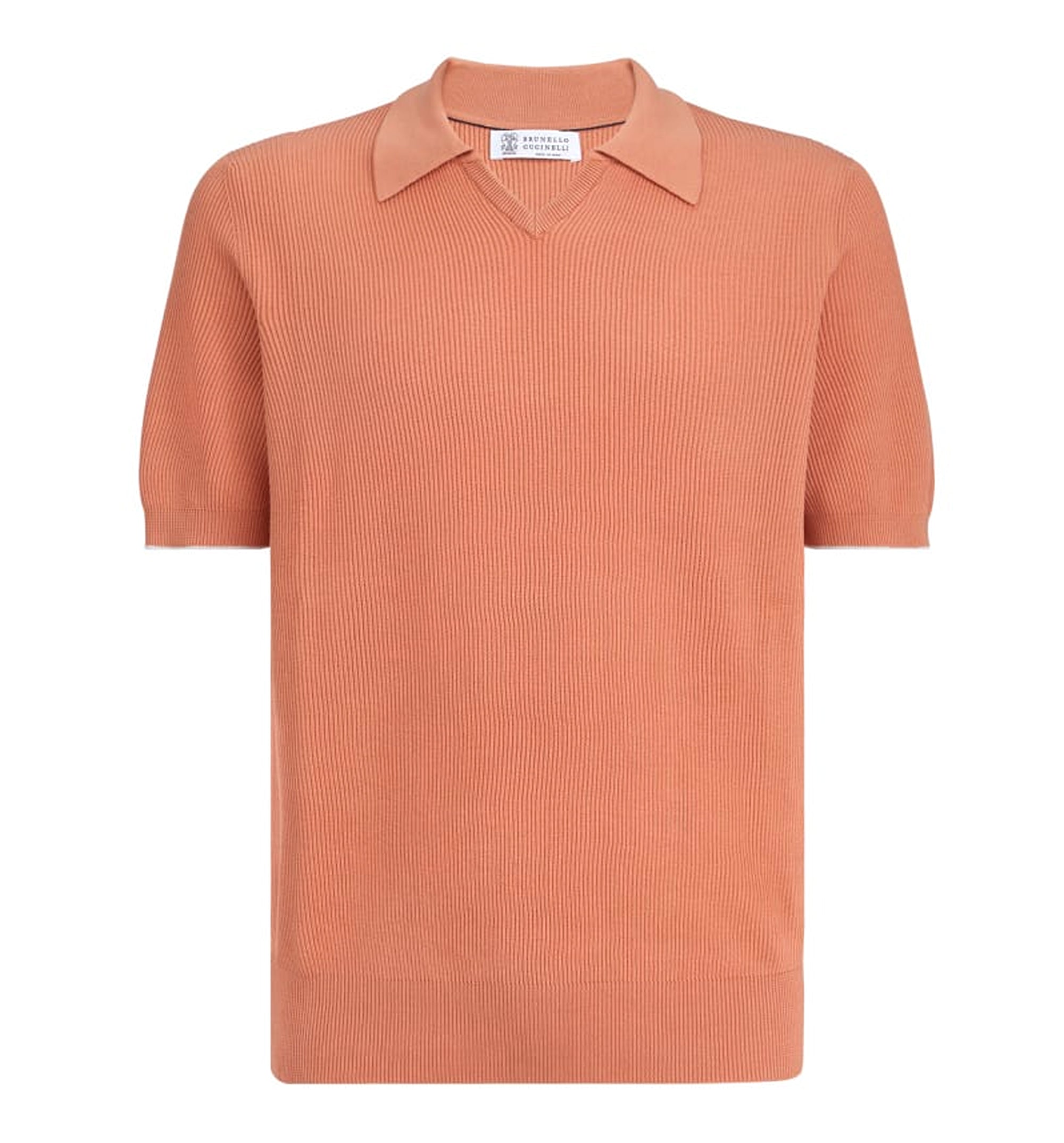 Cotton English rib knit polo