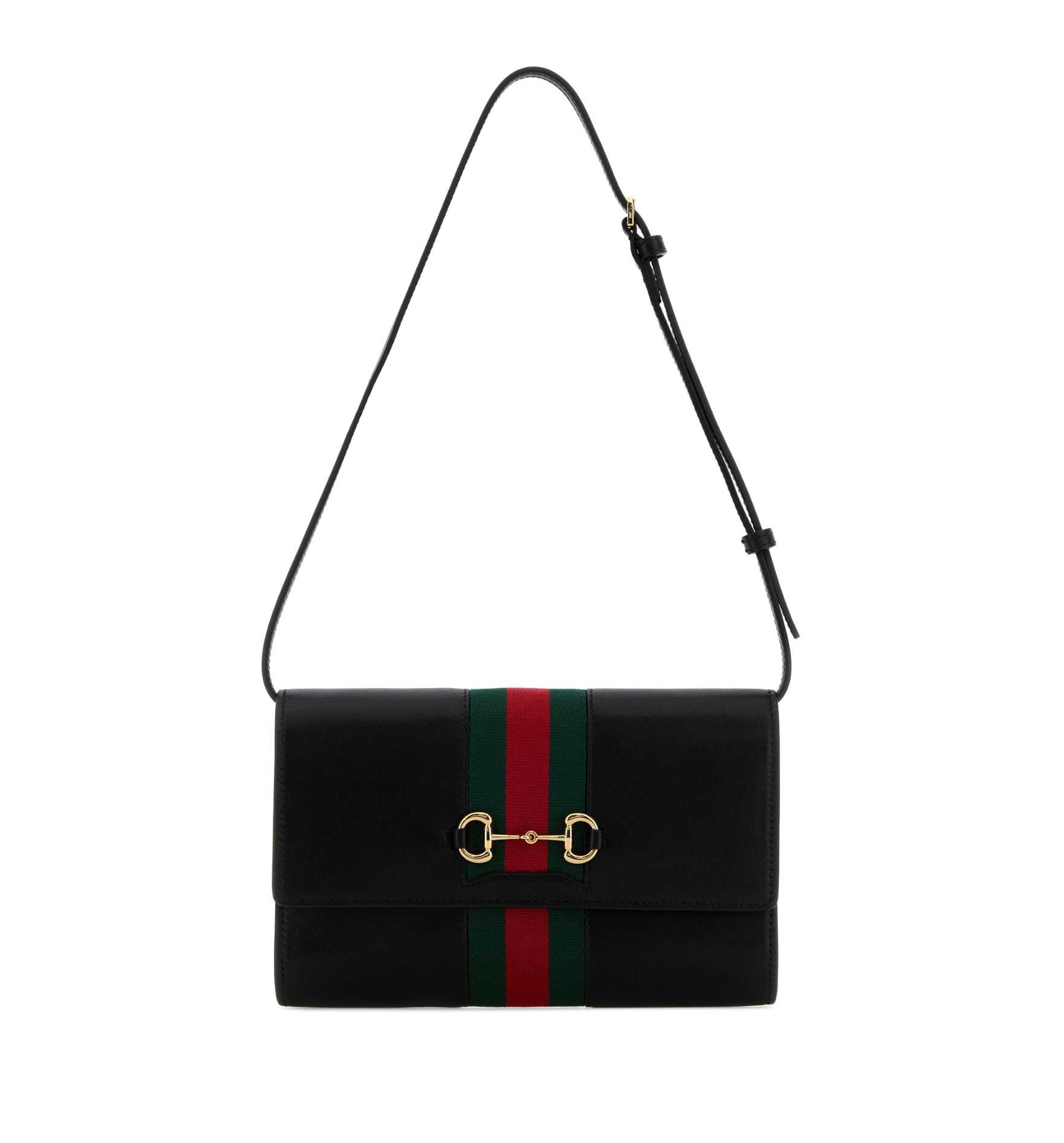Gucci Horsebit Web Wallet With Strap