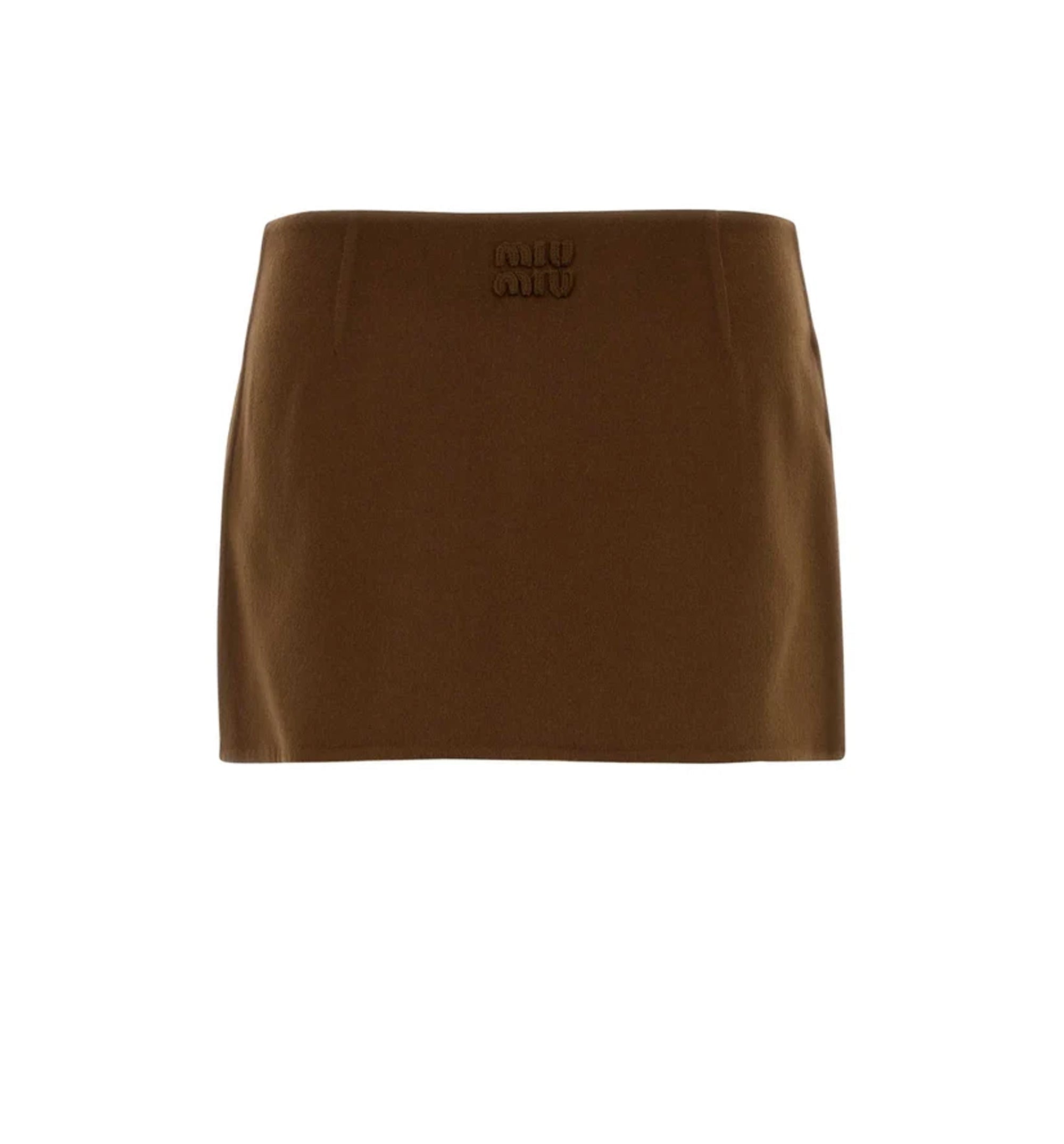 Double Cashmere Miniskirt