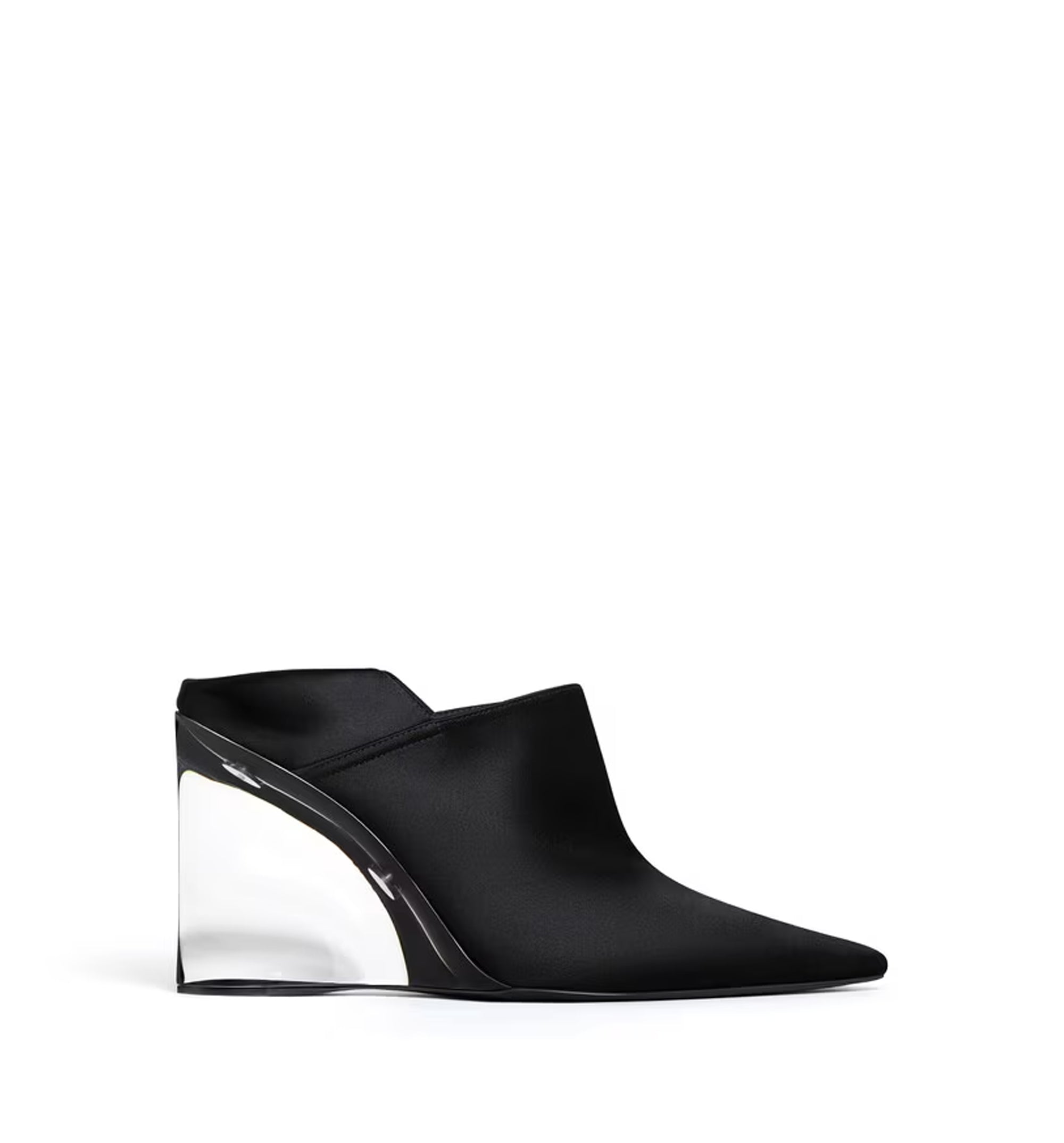 Invisible Mules In Satin