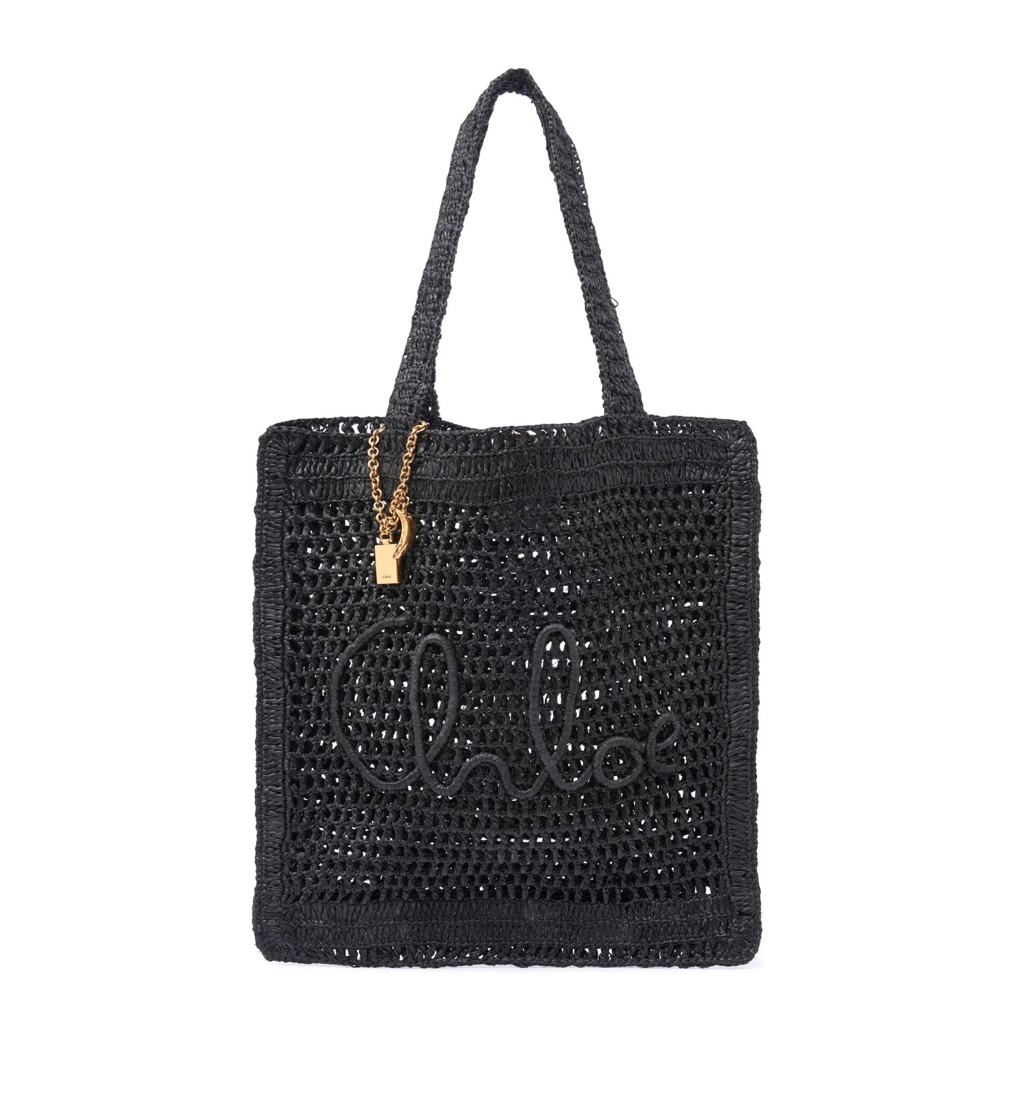 Summer Banana tote bag in raffia
