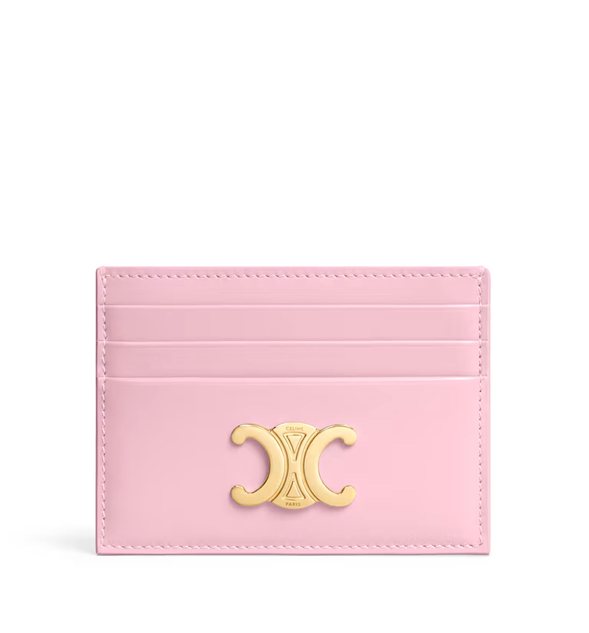 Triomphe Card Holder In Shiny Calfskin
