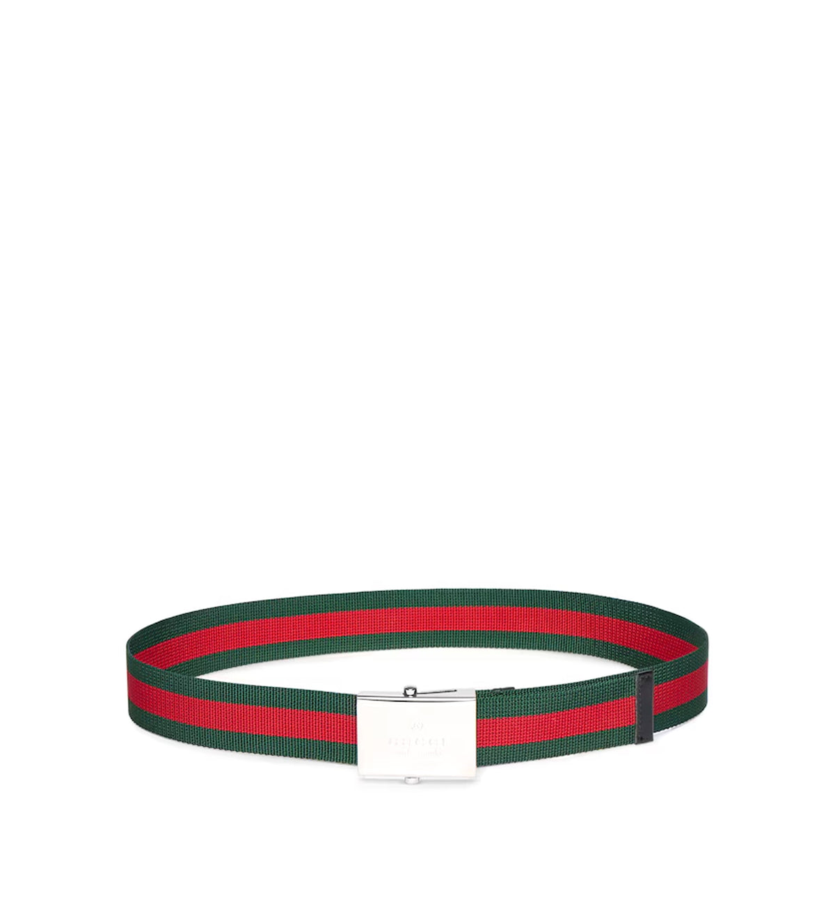Web belt with rectangular buckle