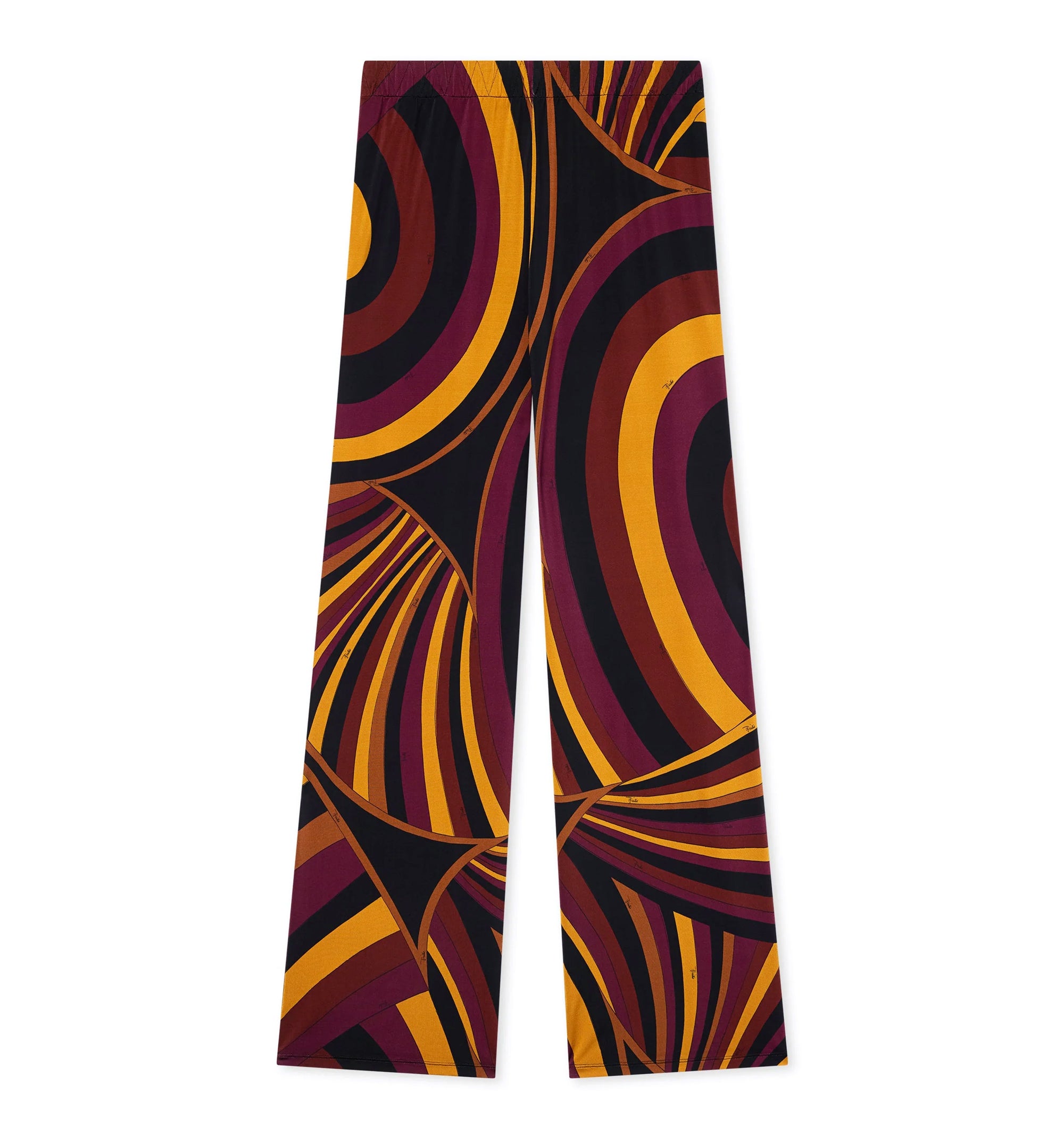 Iride Print Satin Jersey Pants