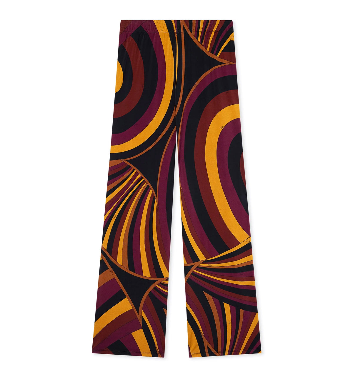 Iride Print Satin Jersey Pants