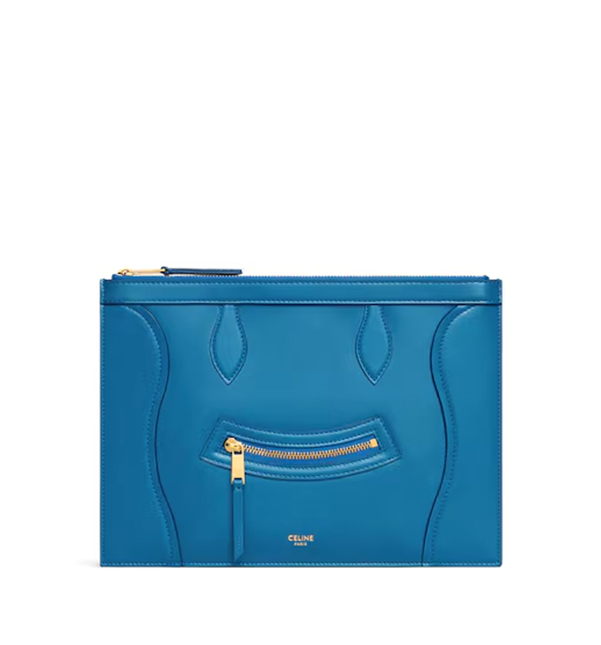 Medium Pouch in Glossy Calfskin