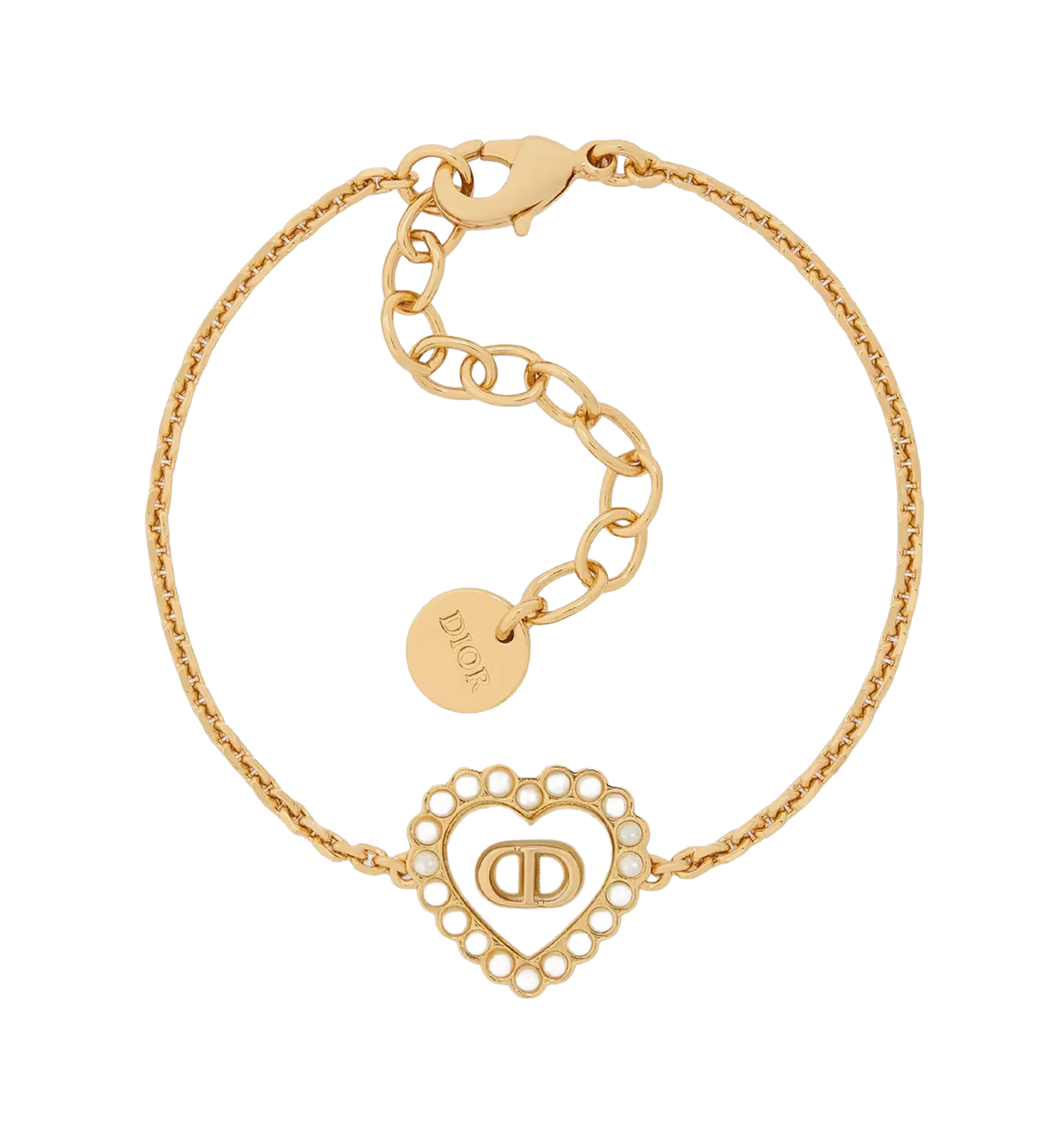 Petit CD Baroque bracelet metal with golden finish