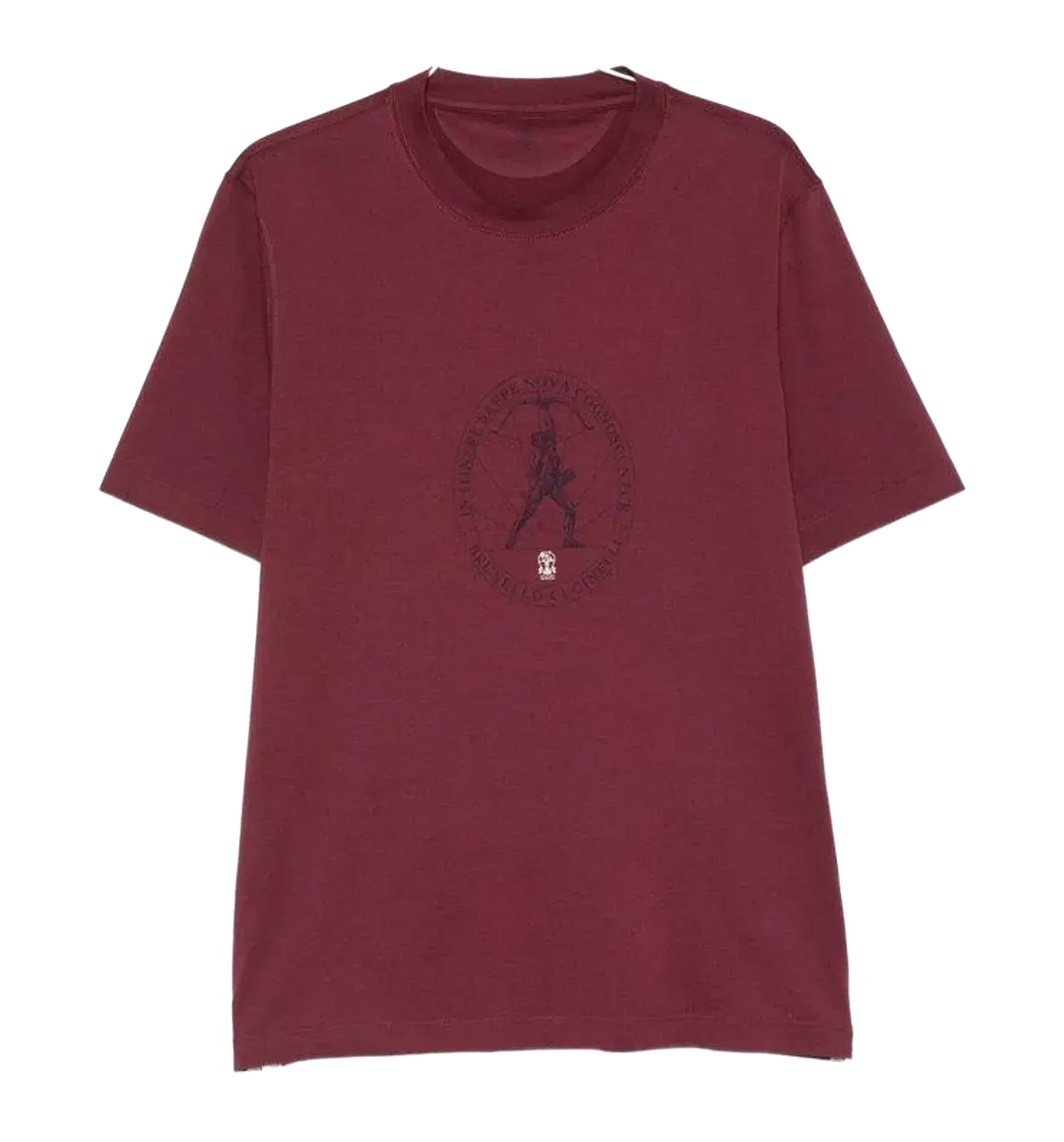 Cotton jersey crew neck T-shirt with print
