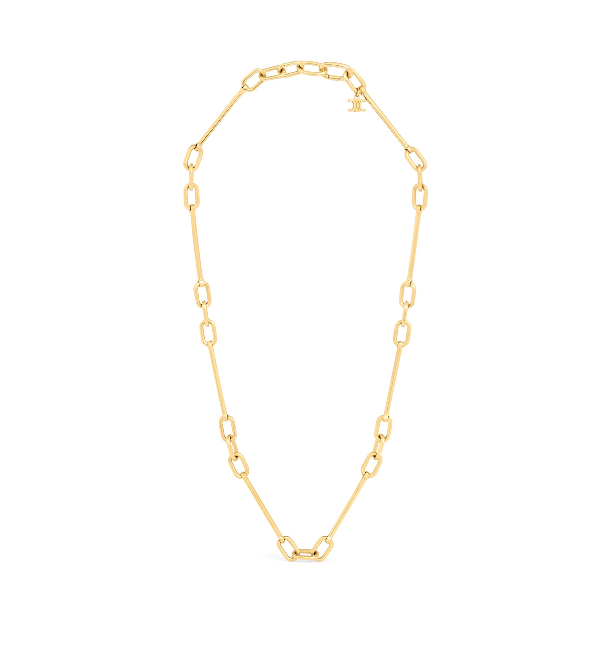 Celine Charms Necklace in Brass with Gold Finish