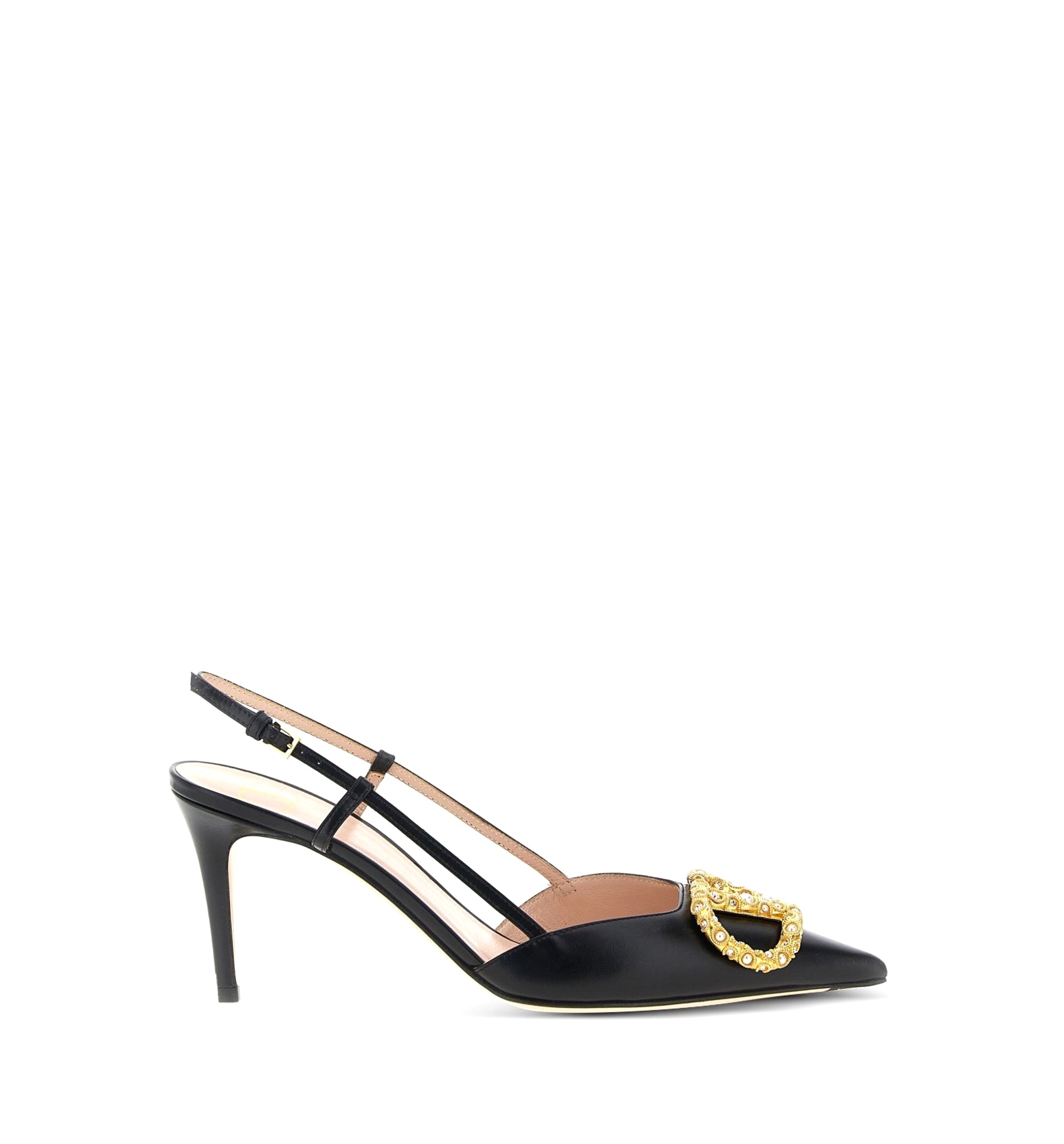 VLogo Signature Leather Slingback Pumps