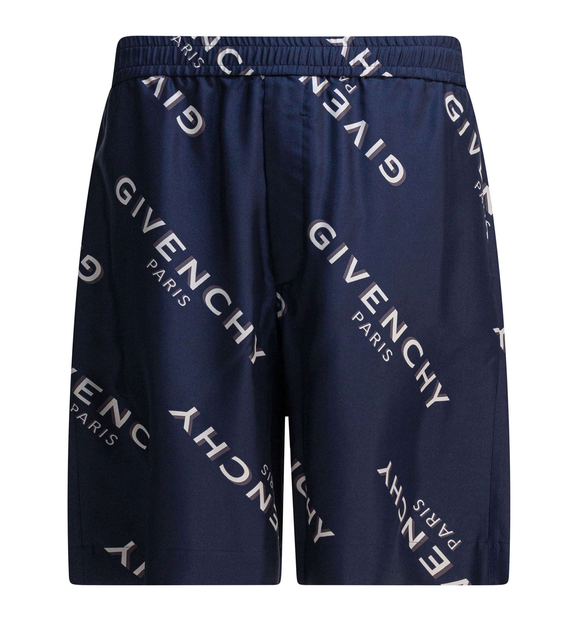 Bermuda Shorts in Silk Twill With GIVENCHY Shadow Print