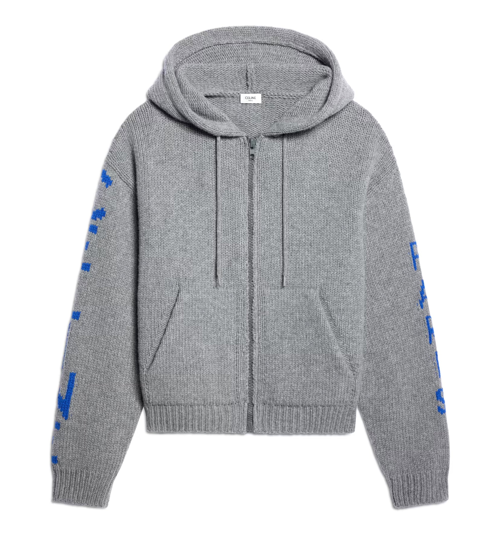 Hooded Cardigan In Ribbed Wool