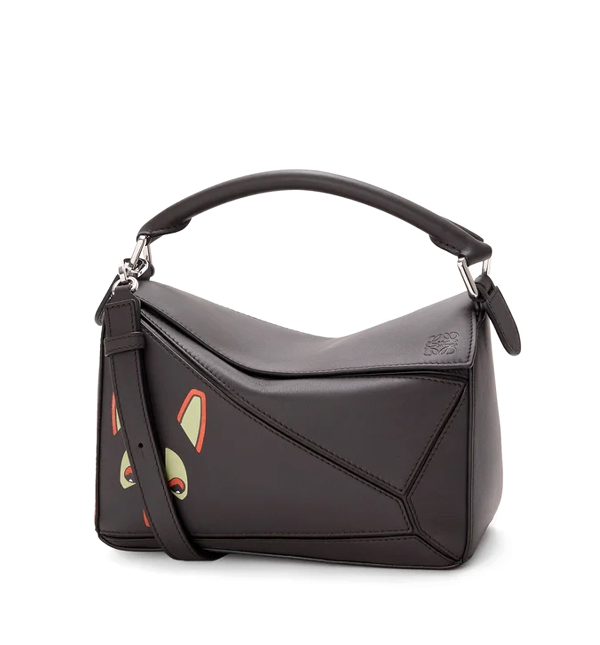 Futurist Cat Small Puzzle Bag In Classic Calfskin