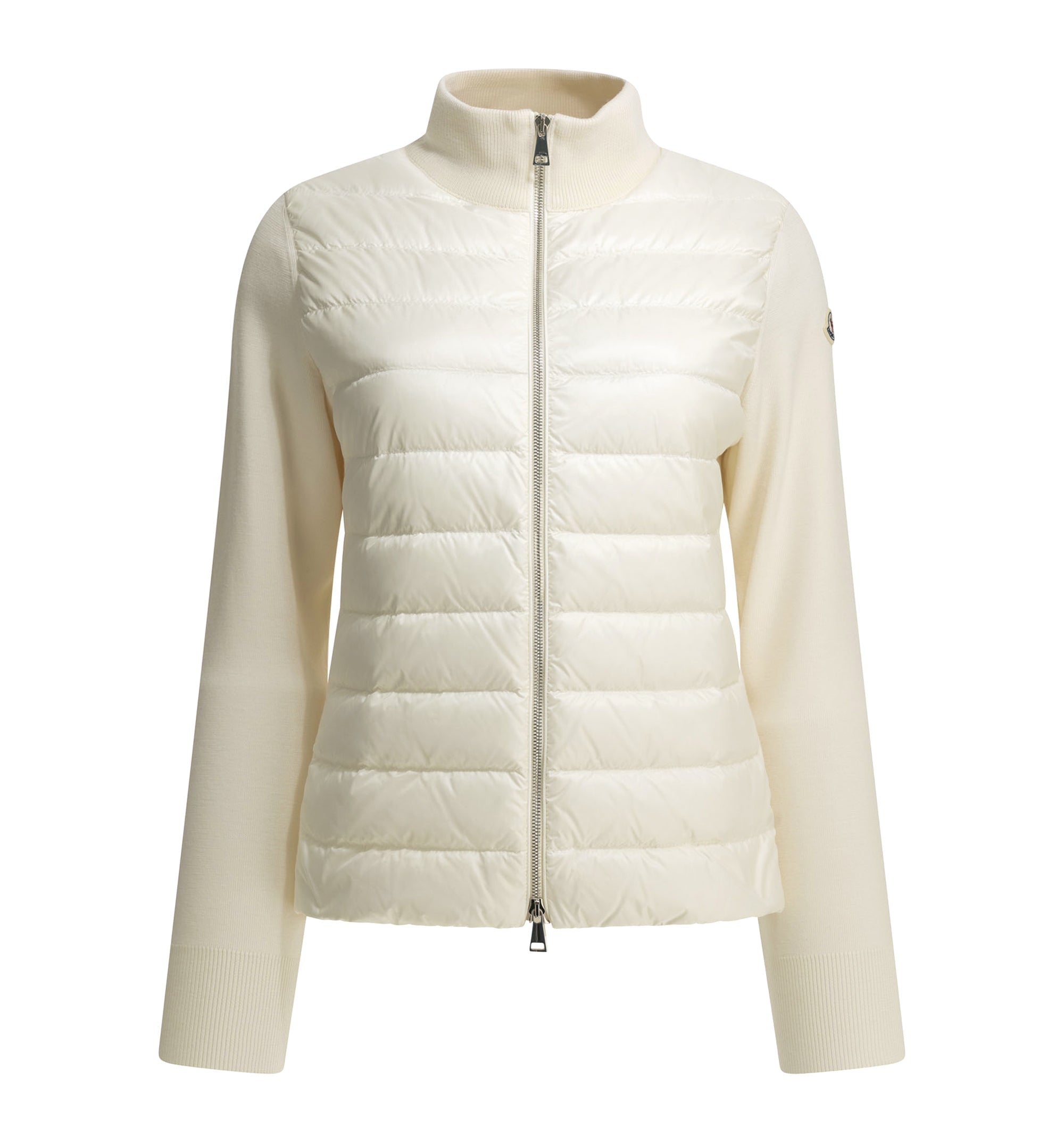 Padded wool cardigan