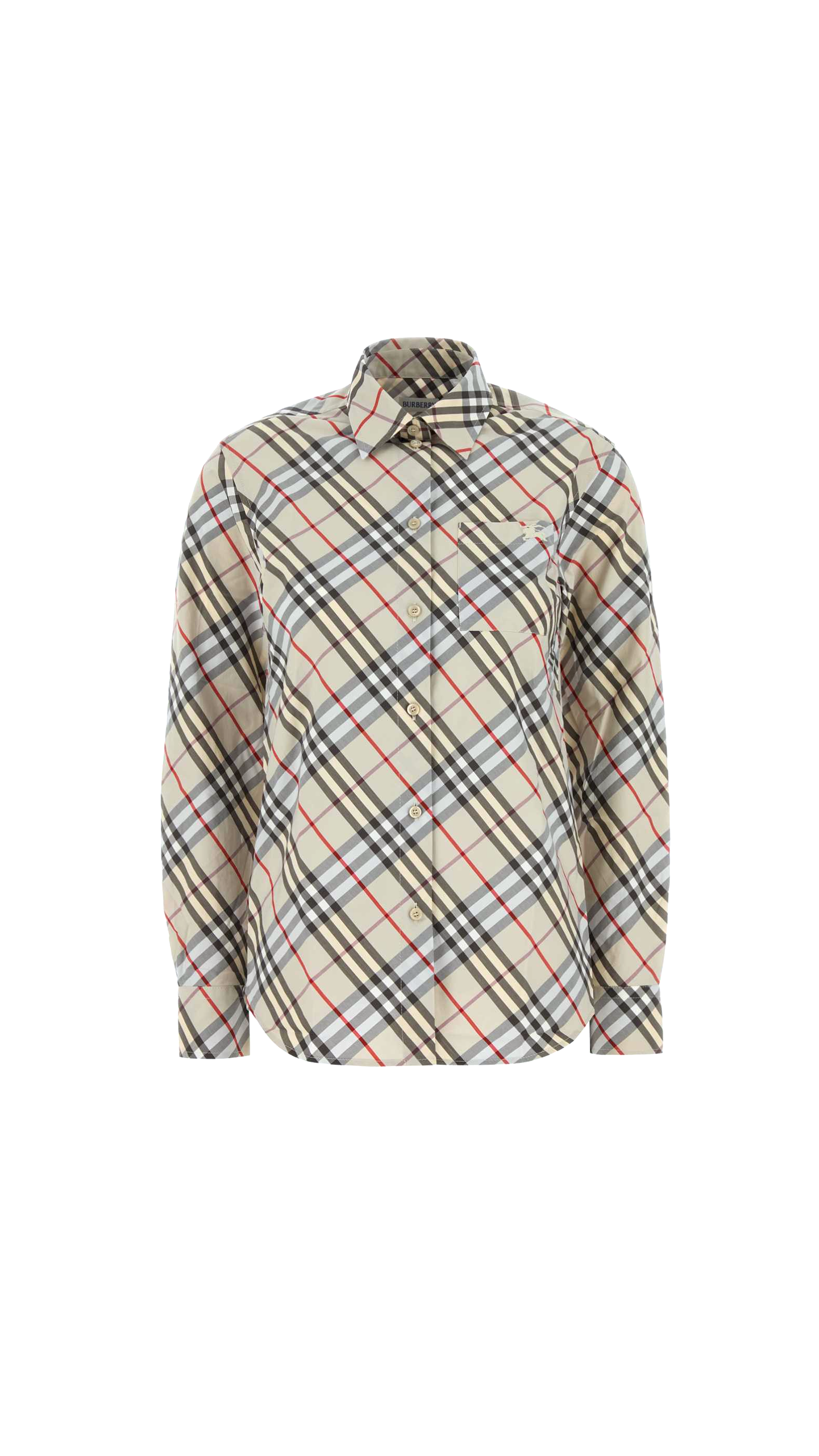 Embroidered Poplin Shirt - Natural