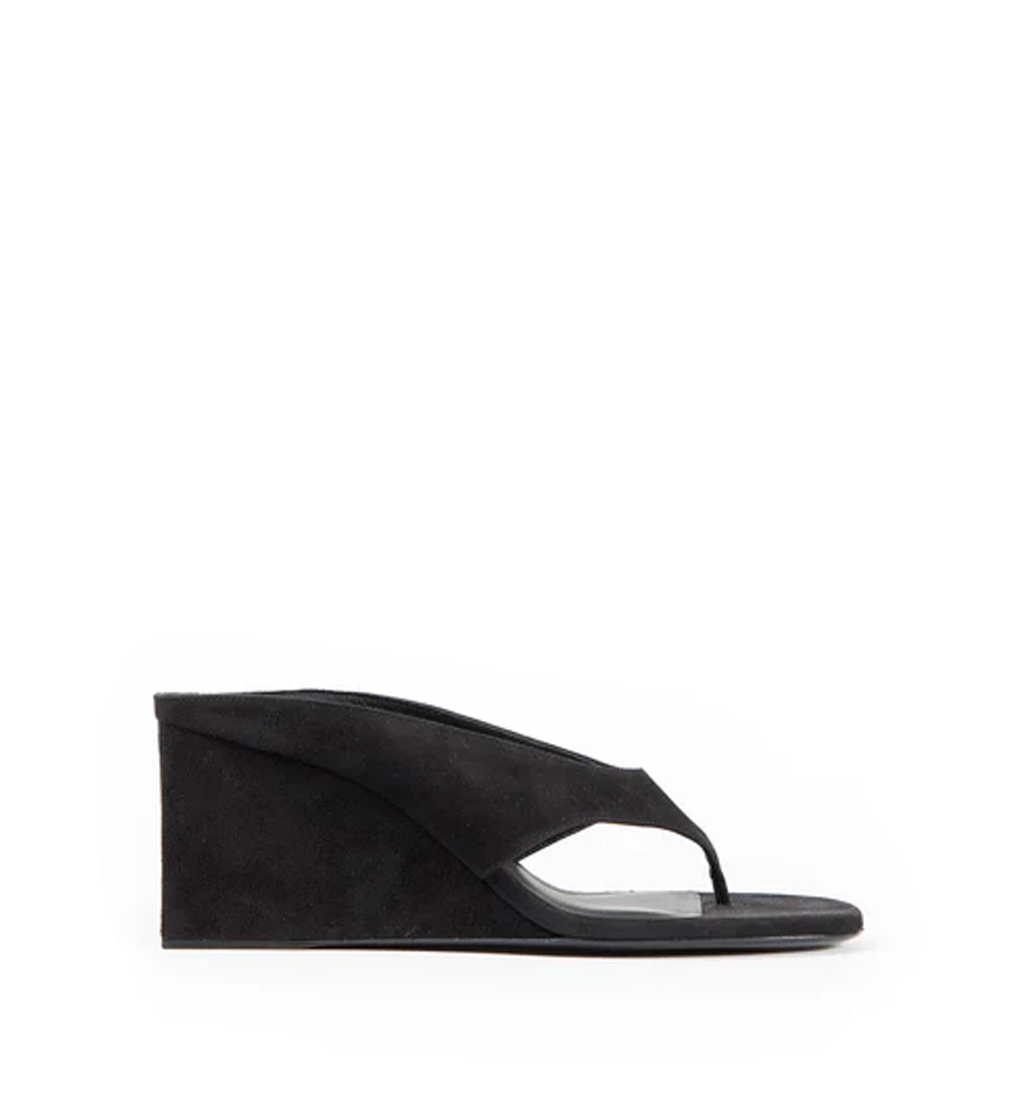 Cube Thong Mules In Suede