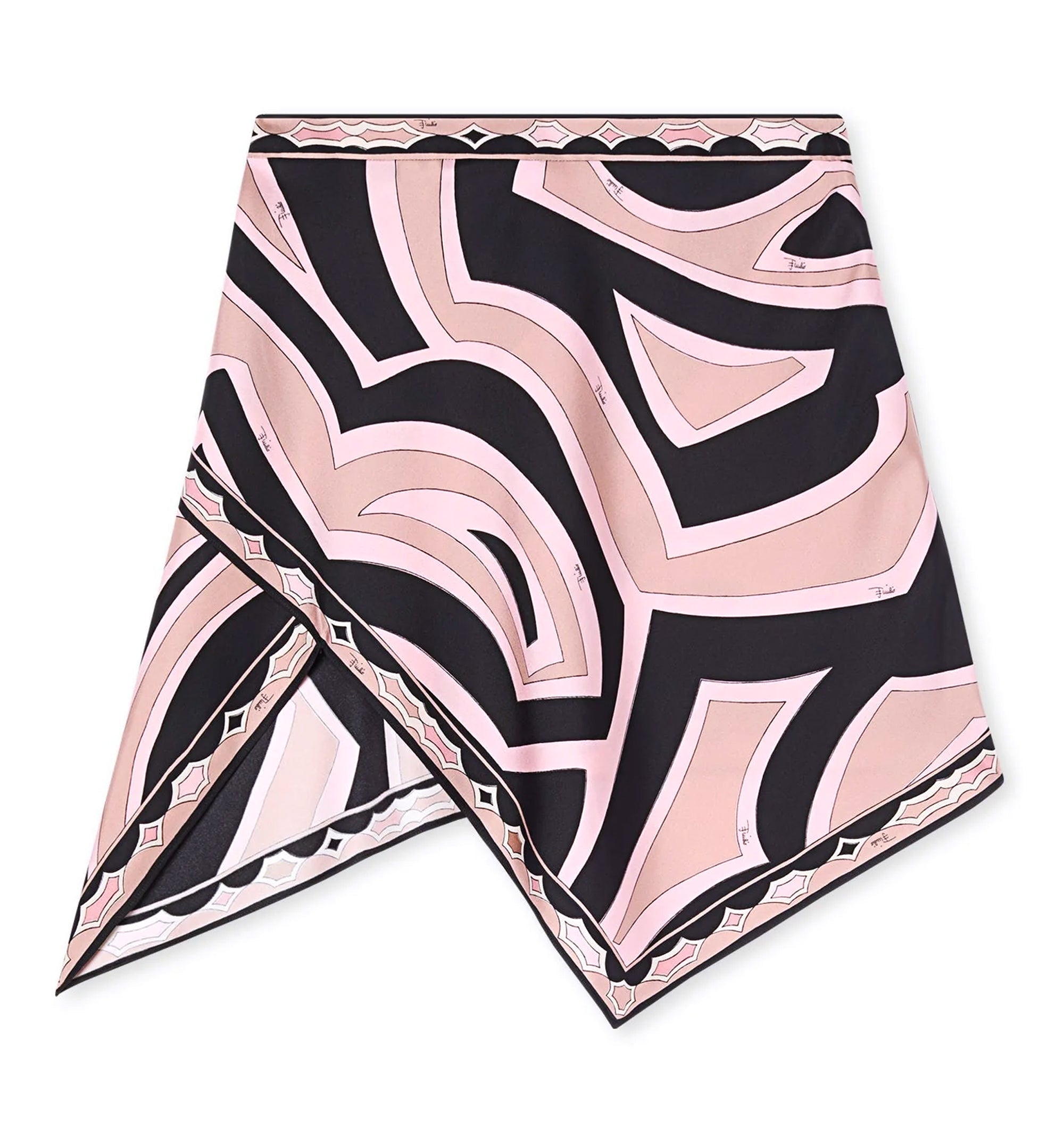 Labirinto Print Silk Scarf Skirt