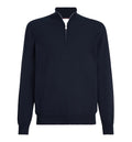 Cashmere sweater with half zip