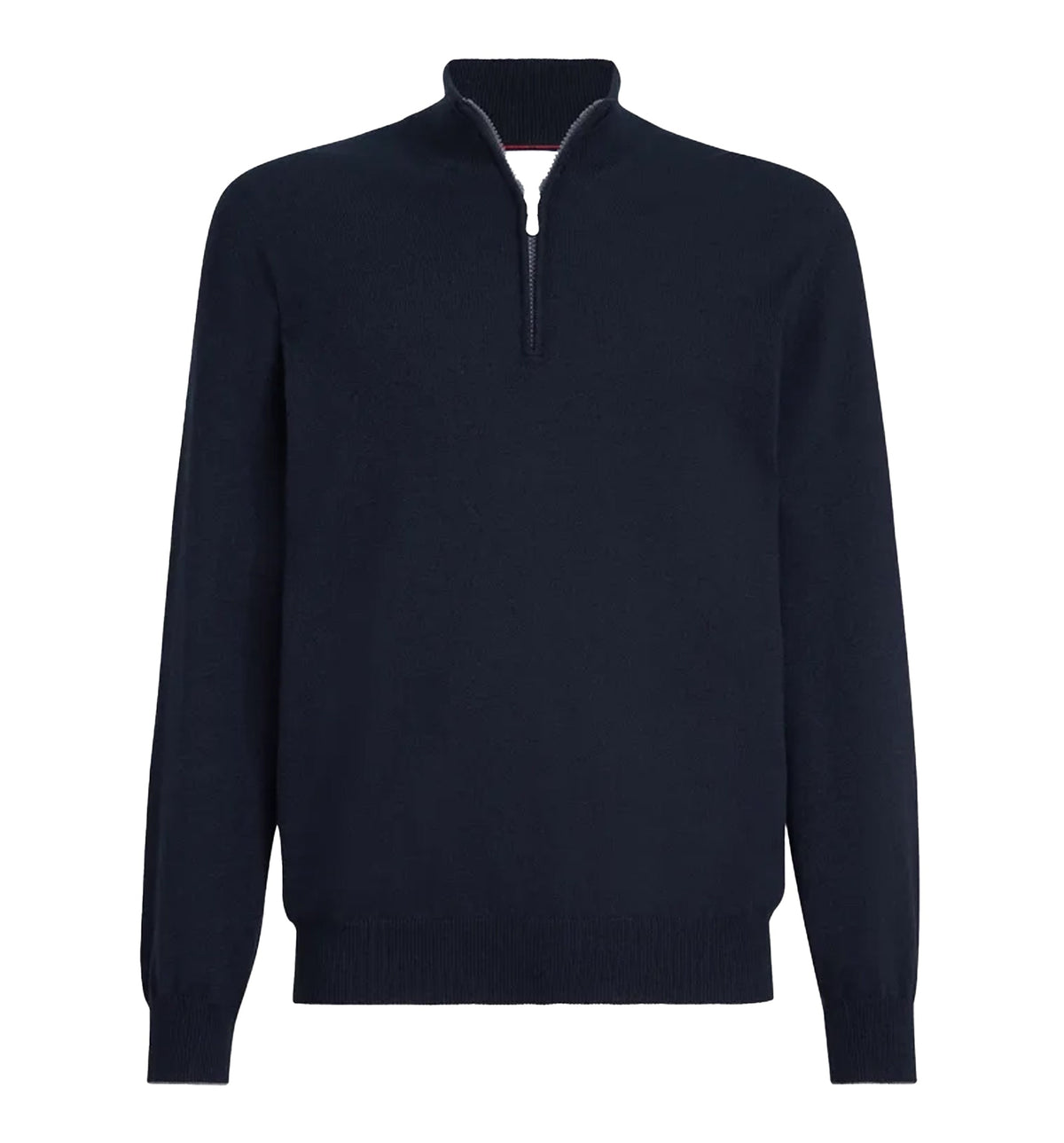 Cashmere sweater with half zip