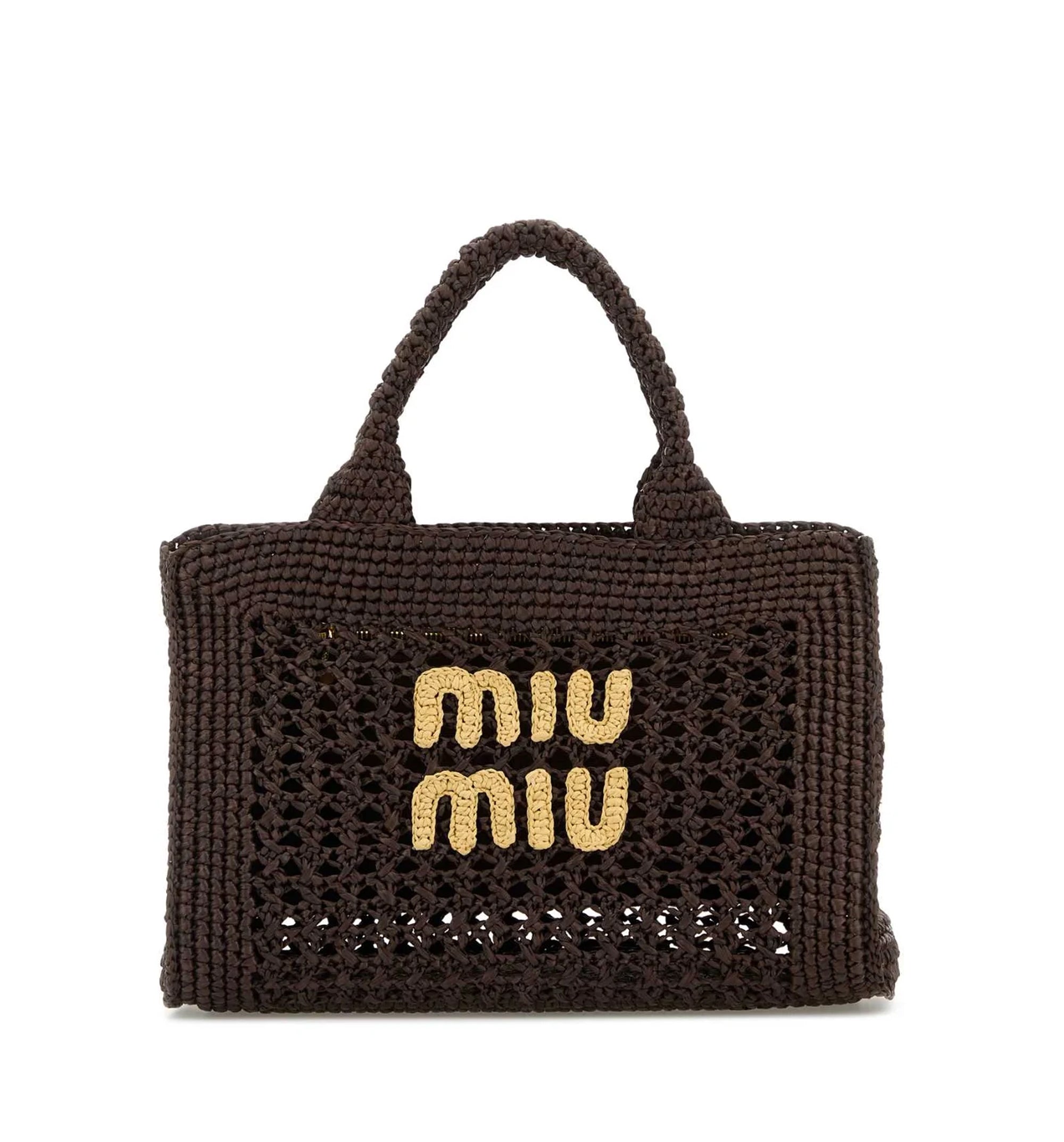 Miu Miu Crochet-Knitted Top Handle Bag