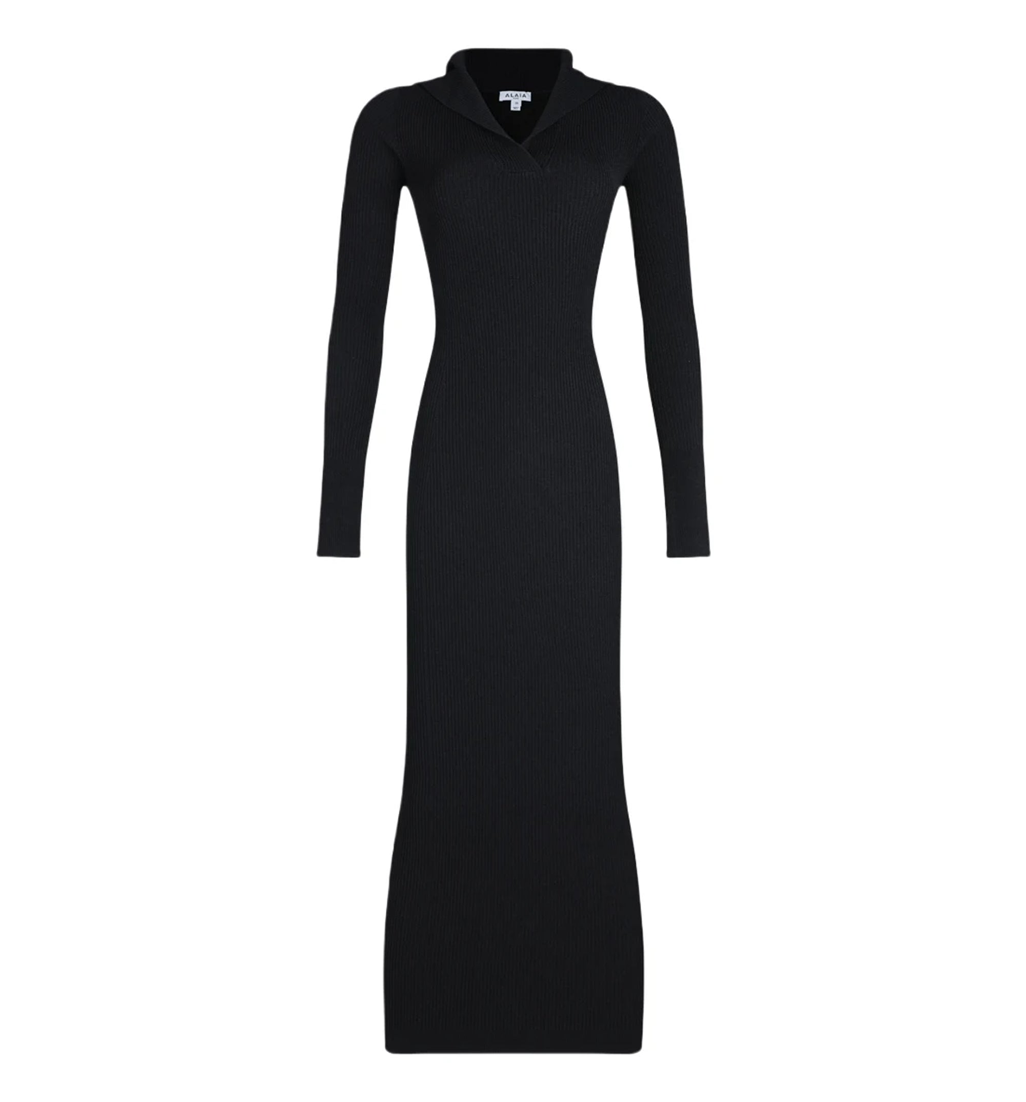 Ribbed Knit Dress with Hood