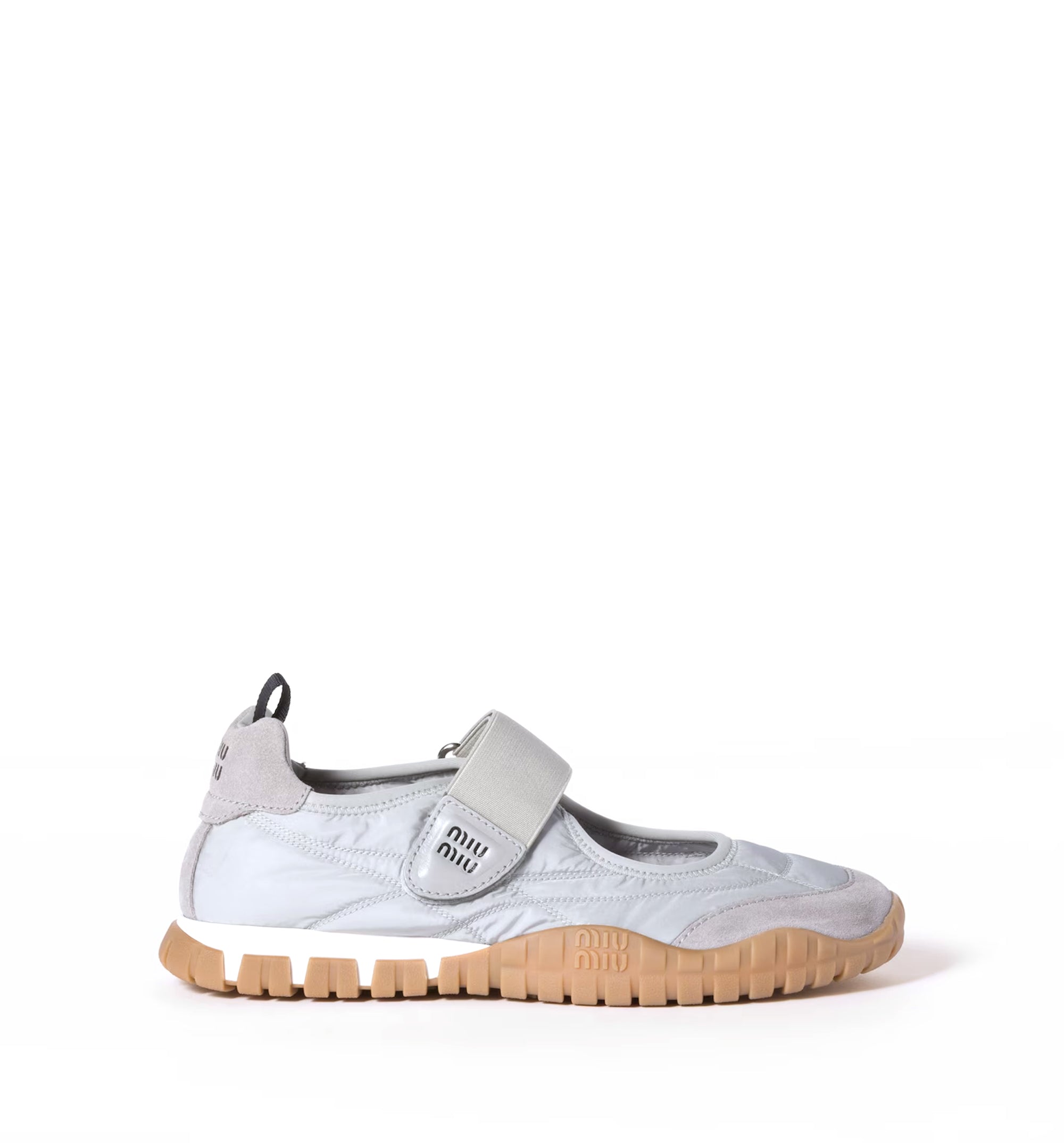 Tyre Technical Fabric And Suede Ballerinas