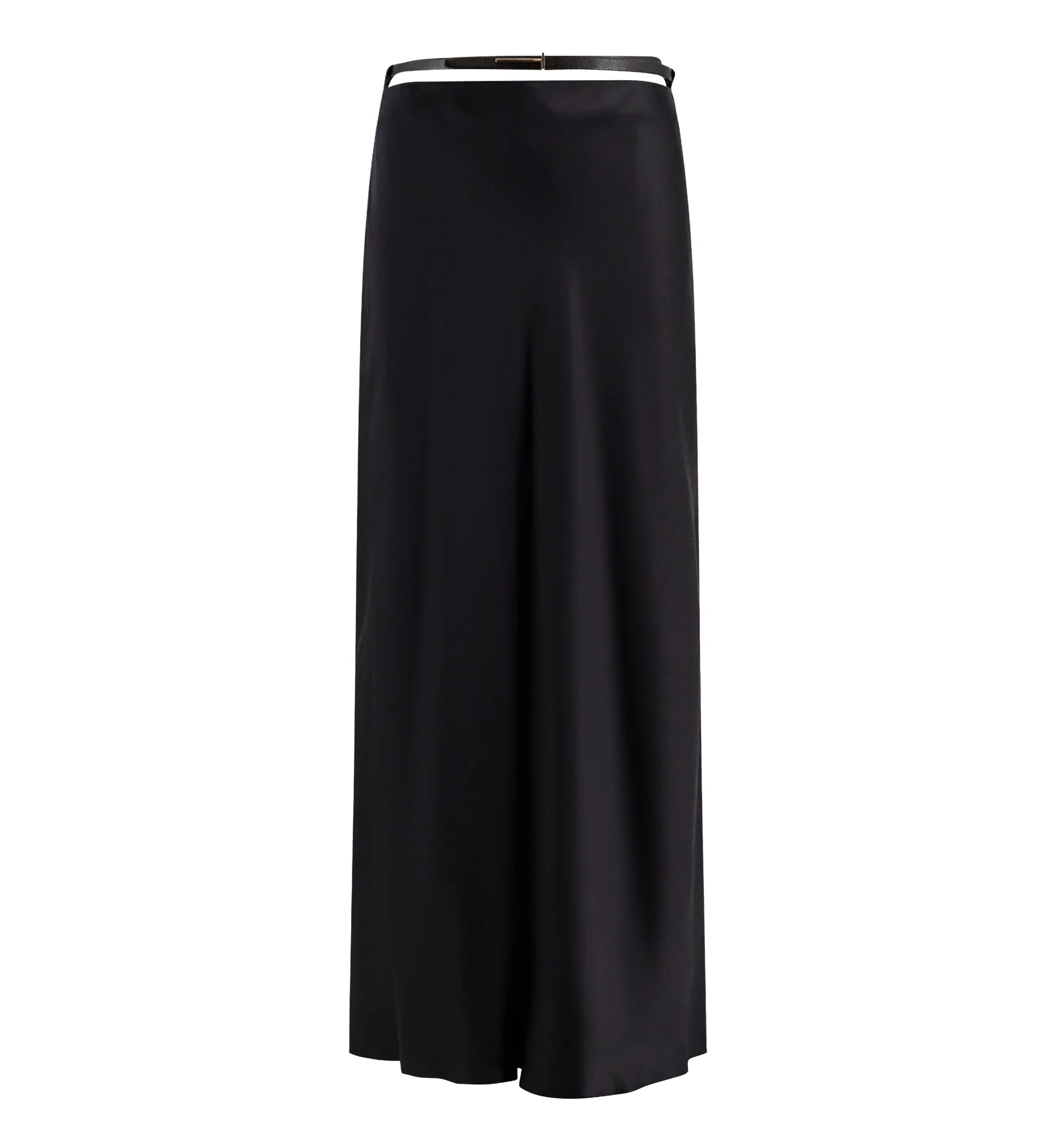 Silk Satin Ankle Length Bias Skirt