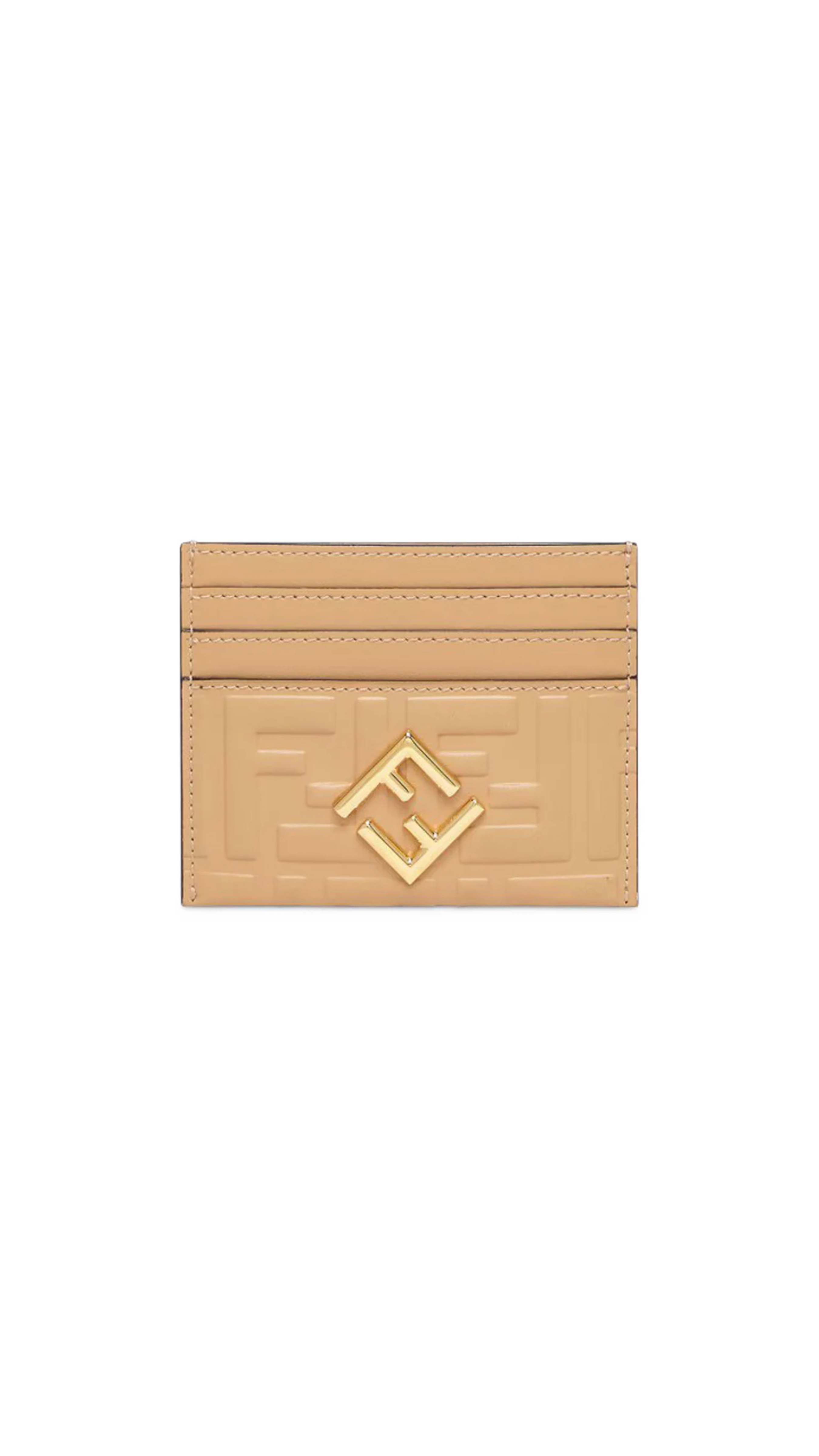 FF Diamonds Card Case - Beige