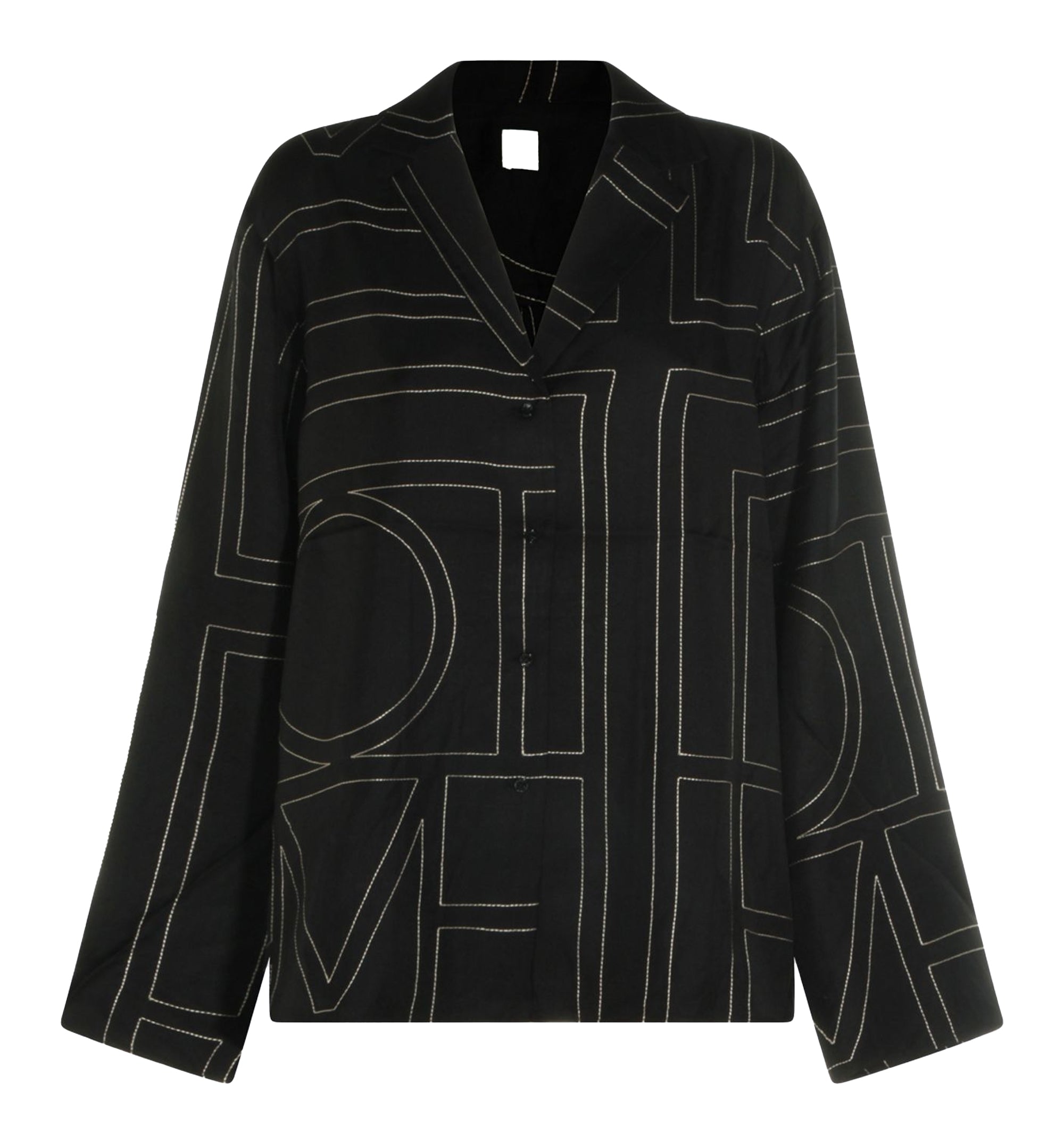 Monogram Silk Pajama Shirt