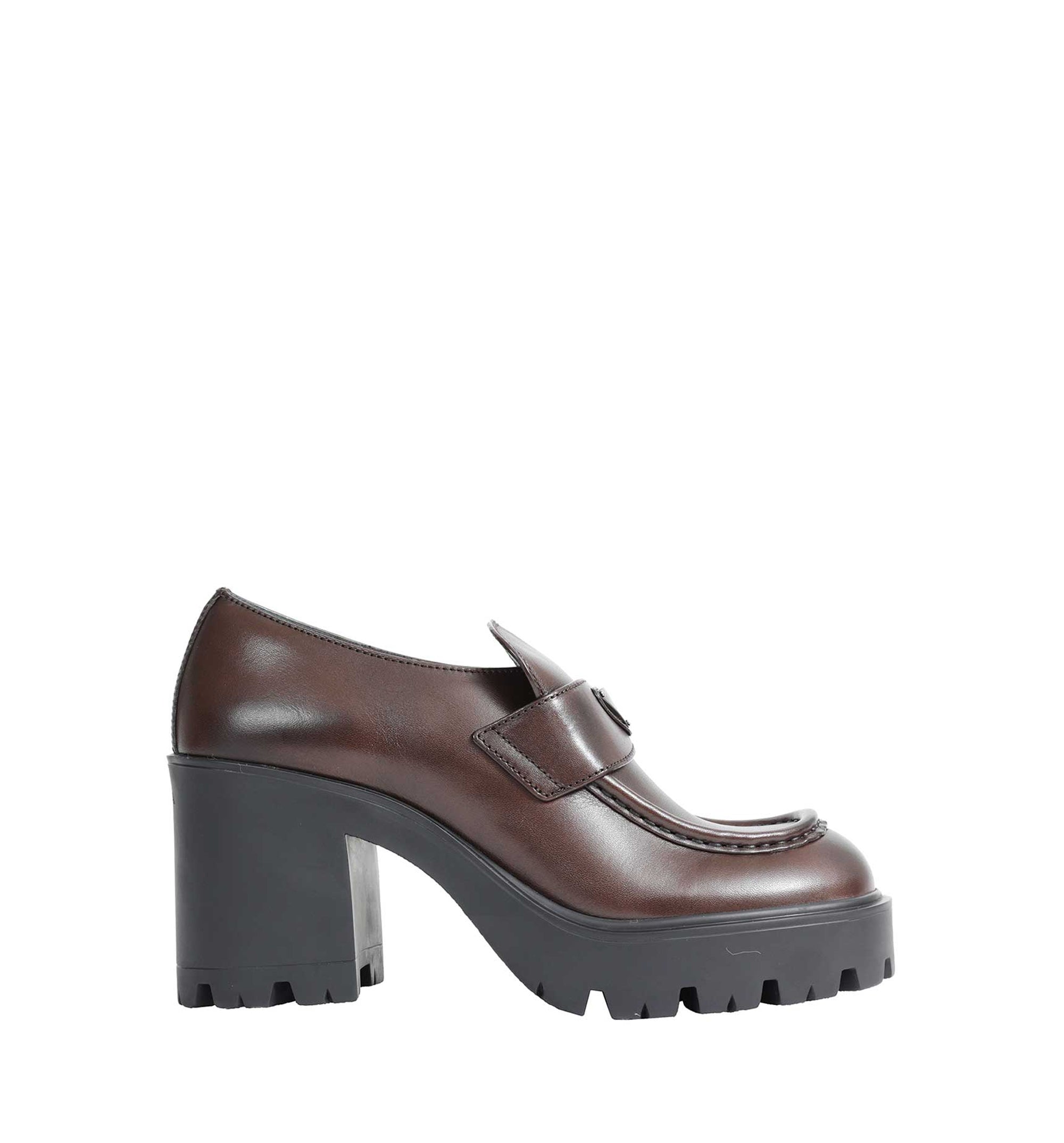 Brushed leather loafers