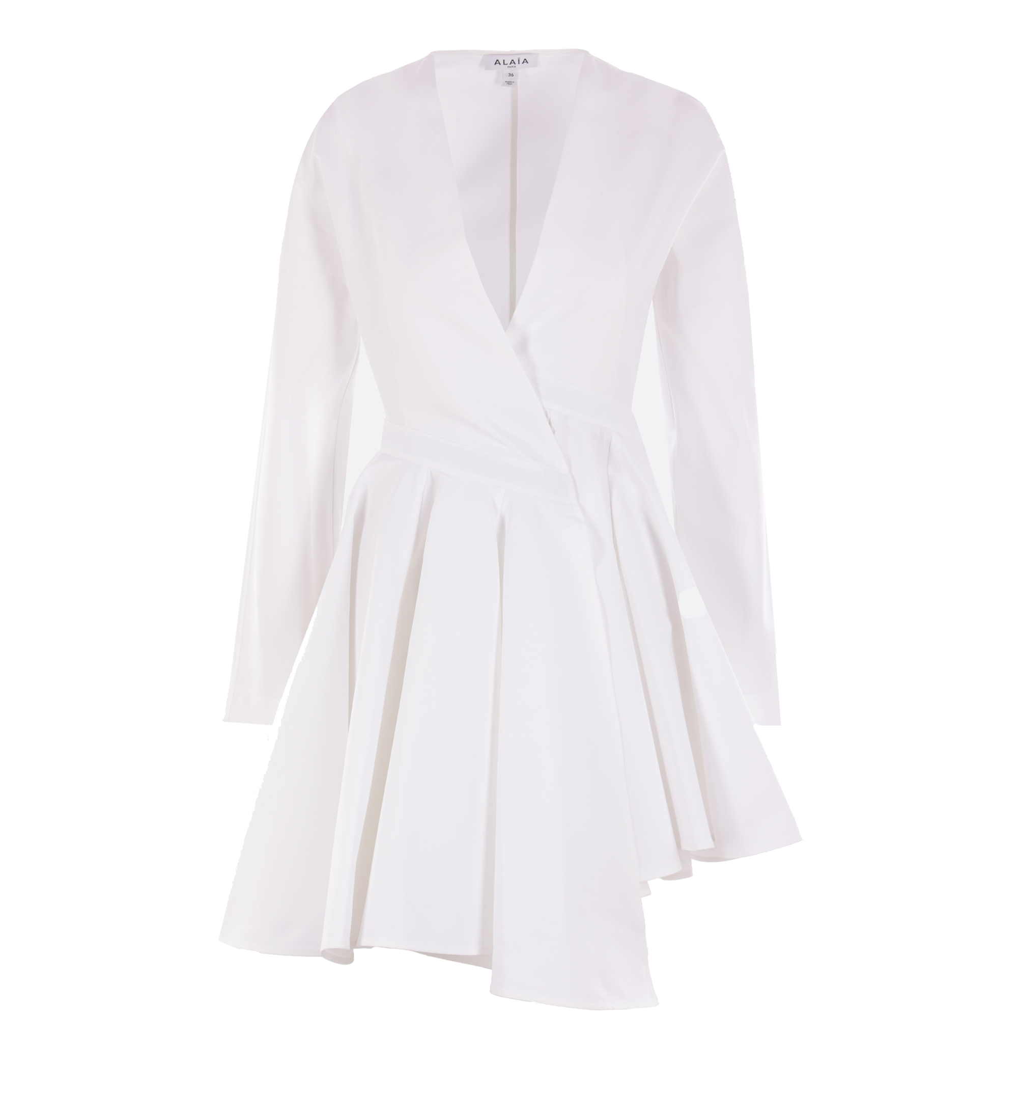 Asymmetrical Cotton Poplin Mini Dress