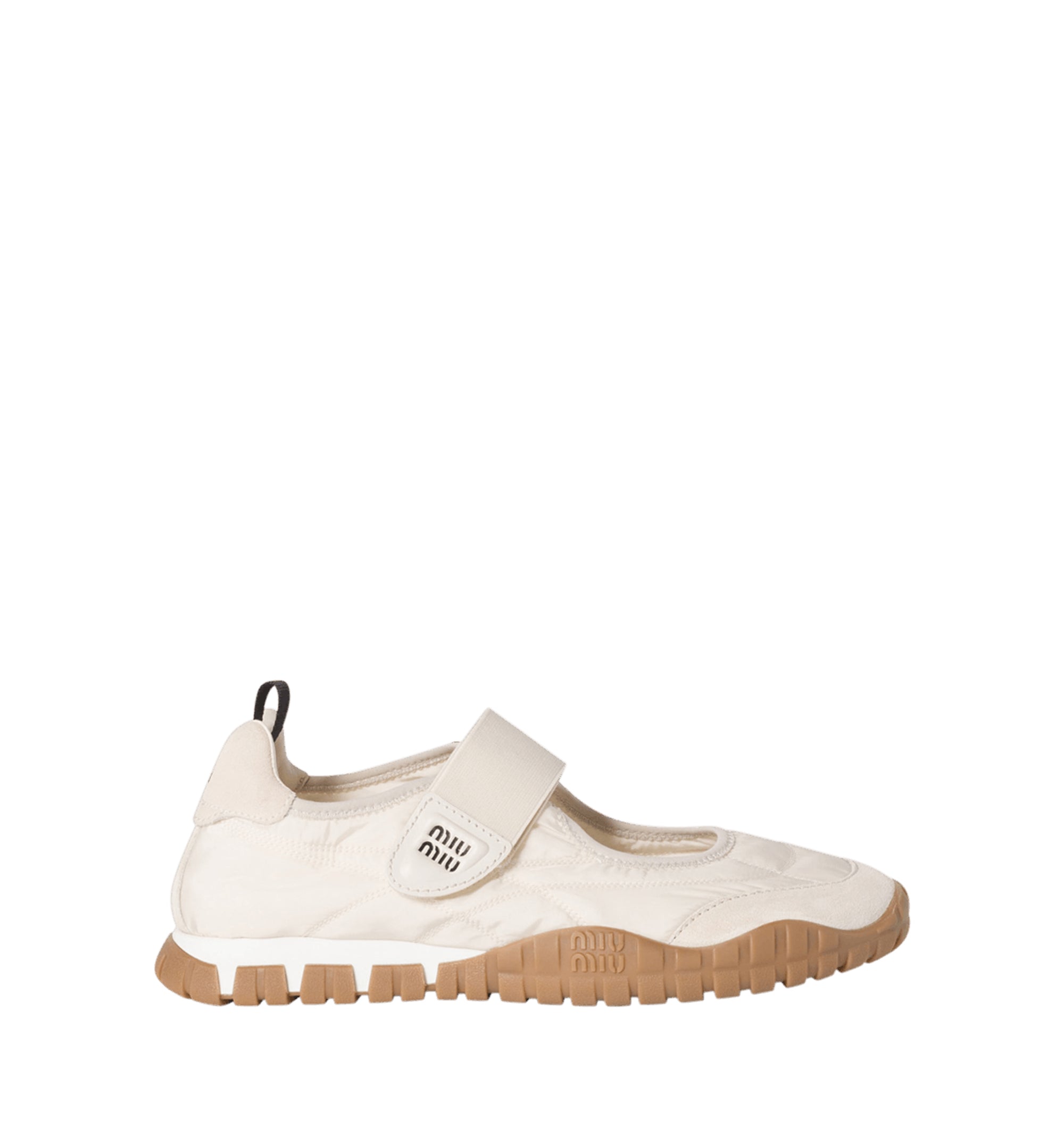 Tyre Technical Fabric And Suede Ballerinas