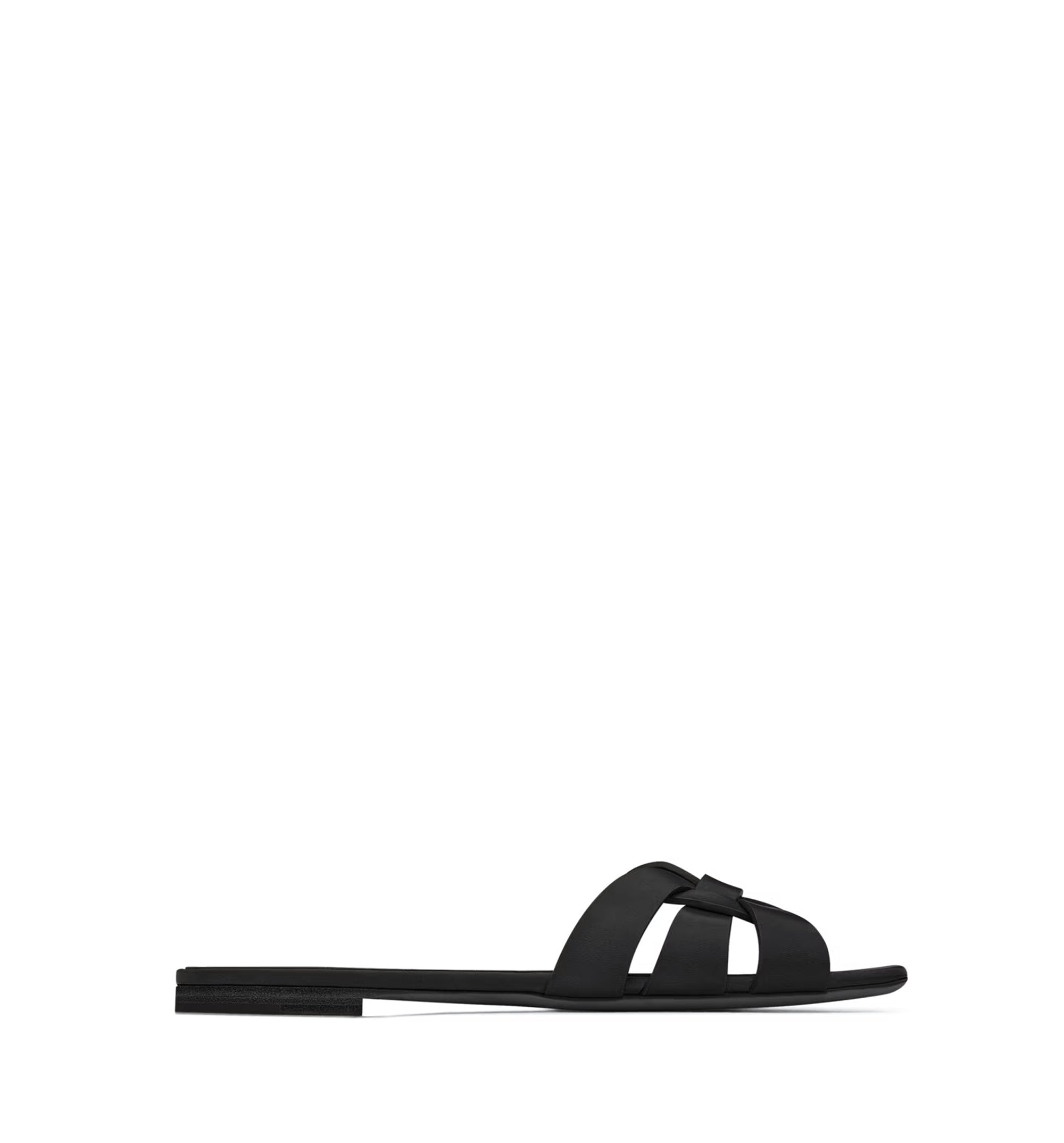 Tribute Flat Sandals In Smooth Leather