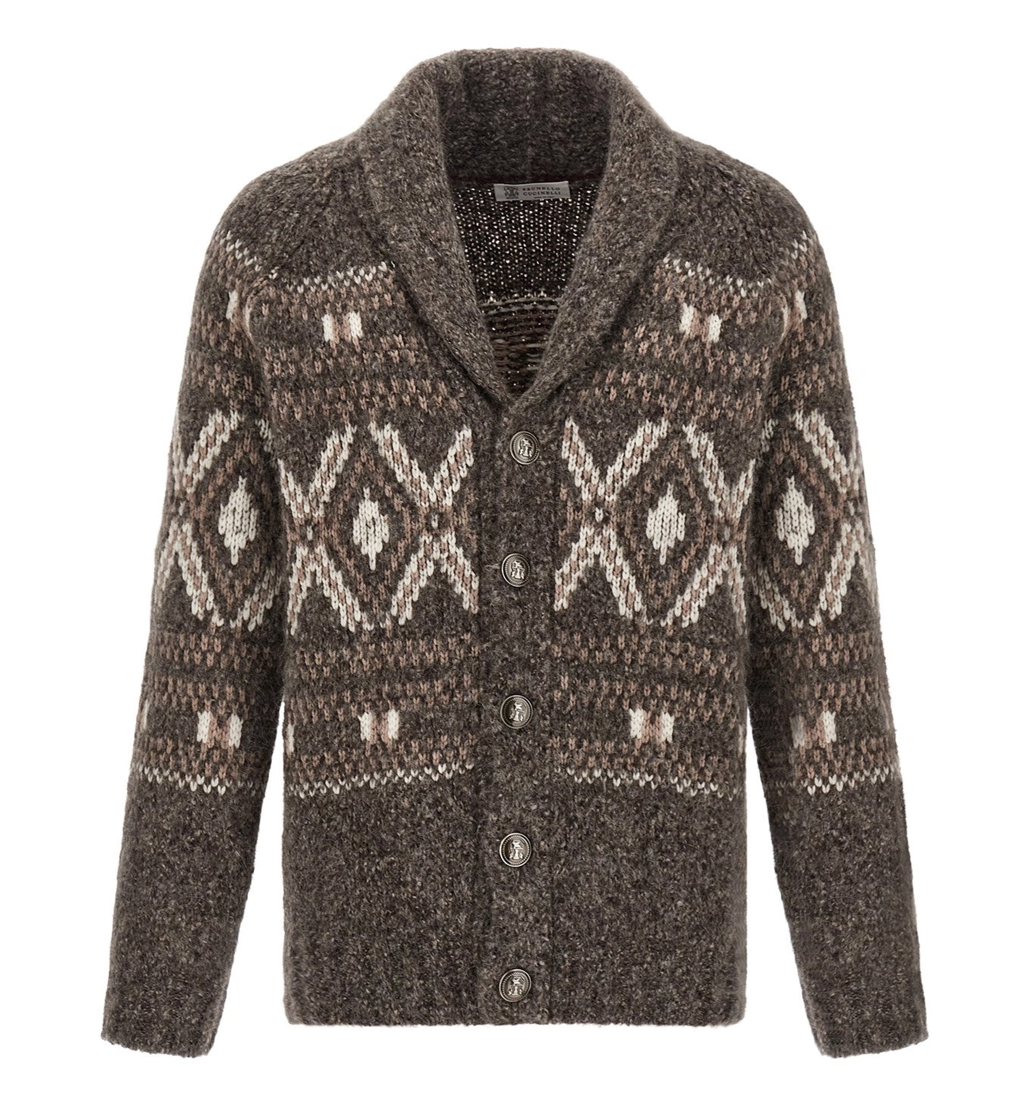 Geometric Jacquard Cardigan
